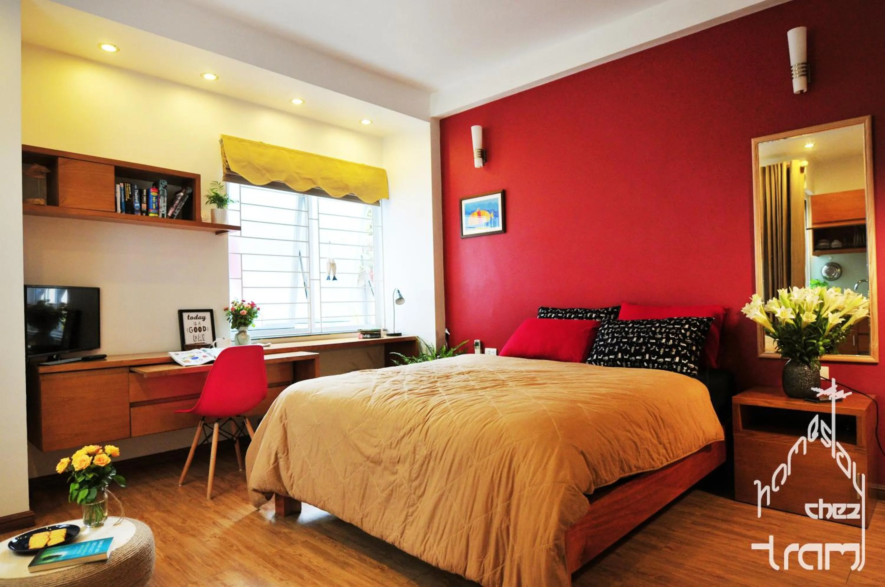 Photo of the whole room, Bed in Chez Tram Homestay