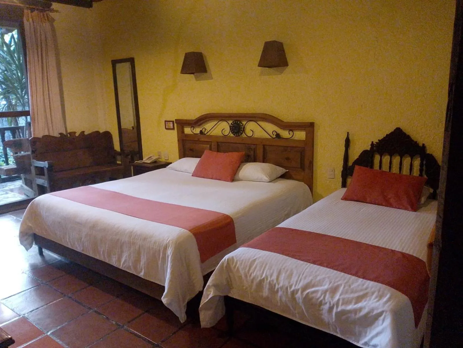 Bed in Hotel Hacienda Don Juan