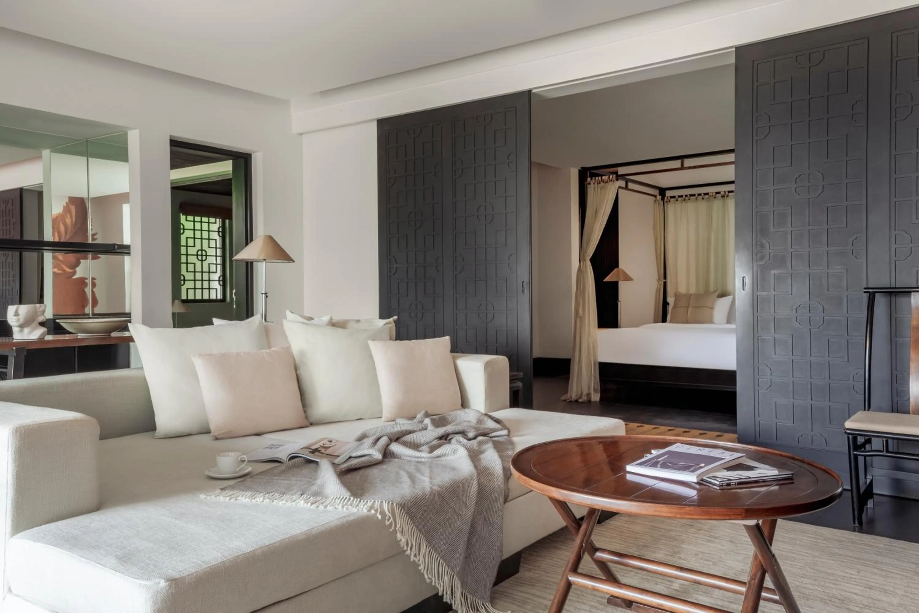 Living room, Bed in The Pavilions Phuket