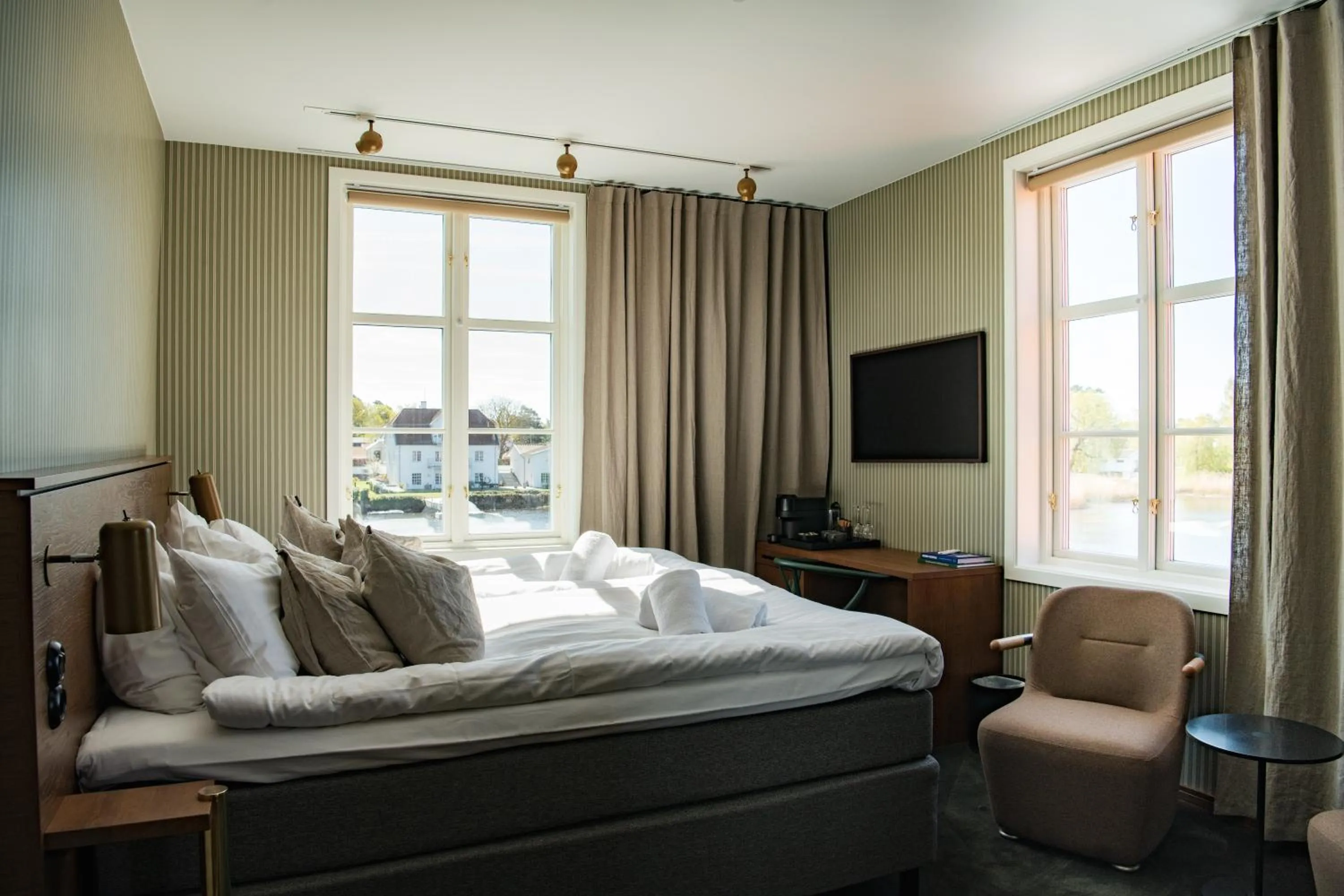 Bedroom, Bed in Åhus Gästgivaregård