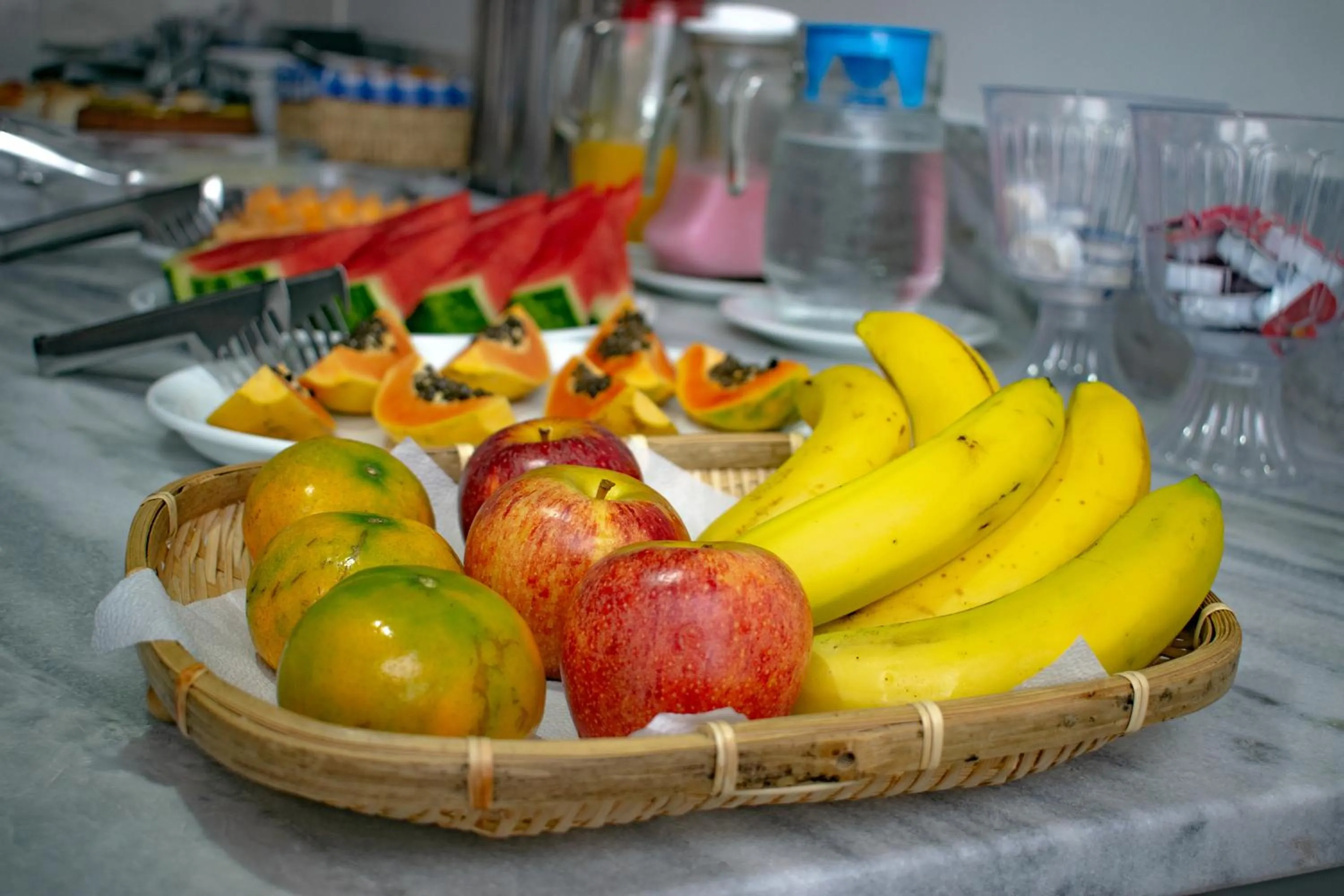Buffet breakfast in Hotel Pousada Estacao Do Sol Natal