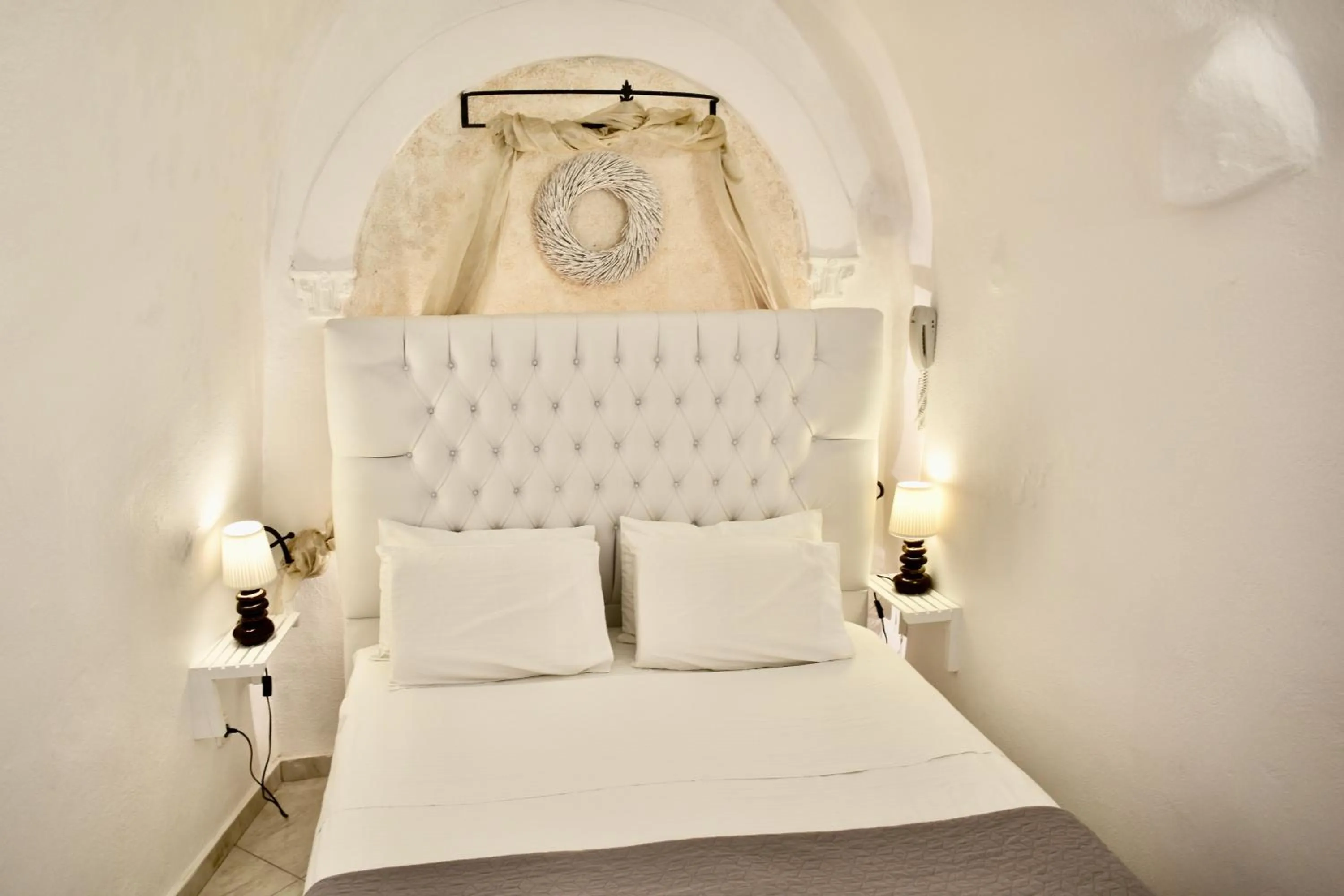 Bed in Aeolos Art & Eco Suites Adults Only