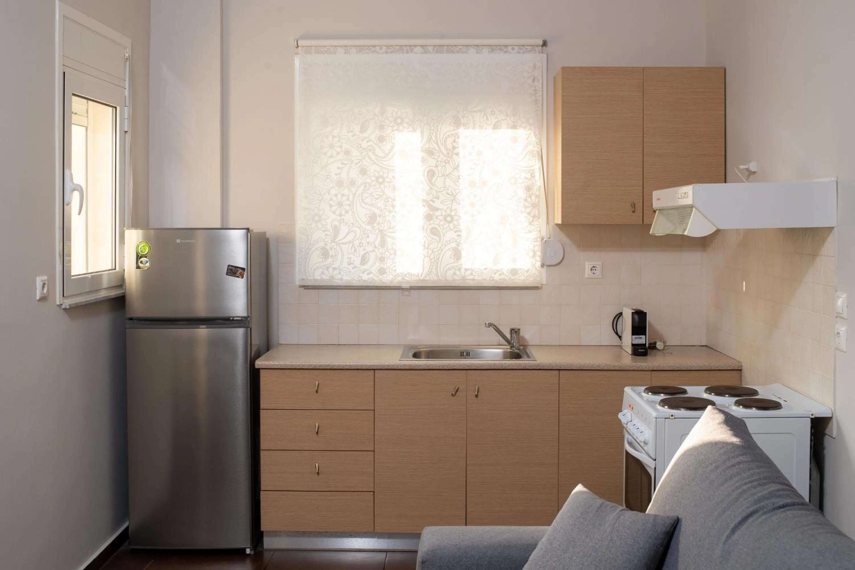 Kitchen or kitchenette in Alkistis Hotel