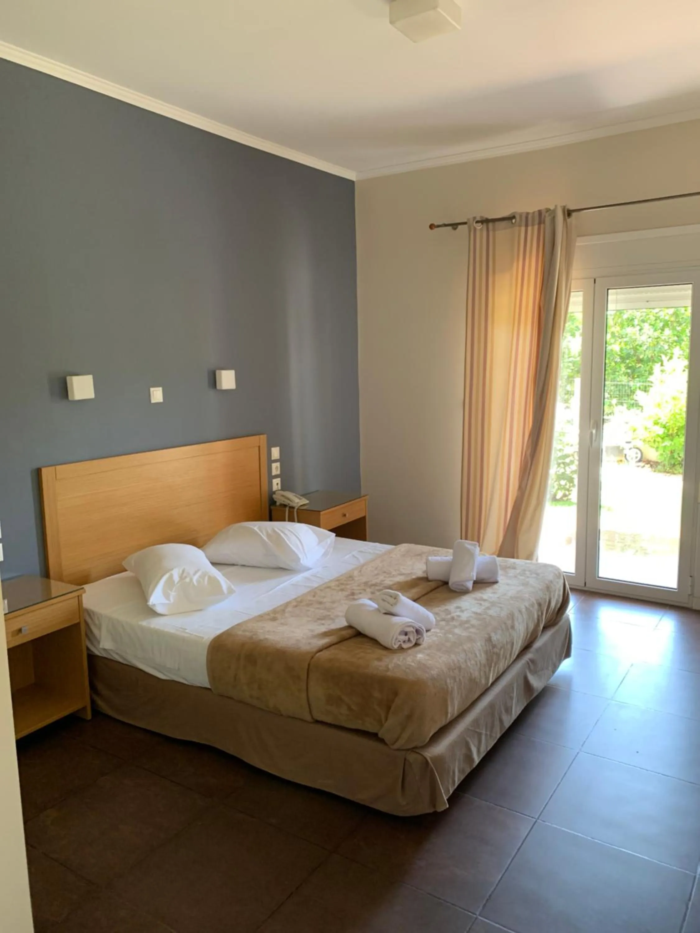 Bed in Alkistis Hotel