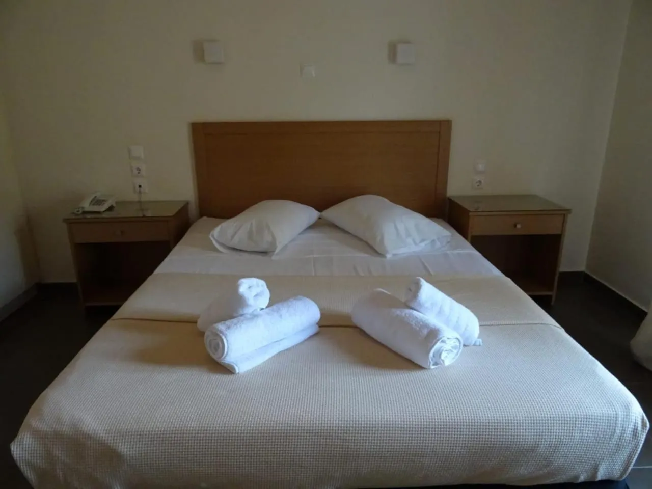 Bed in Alkistis Hotel