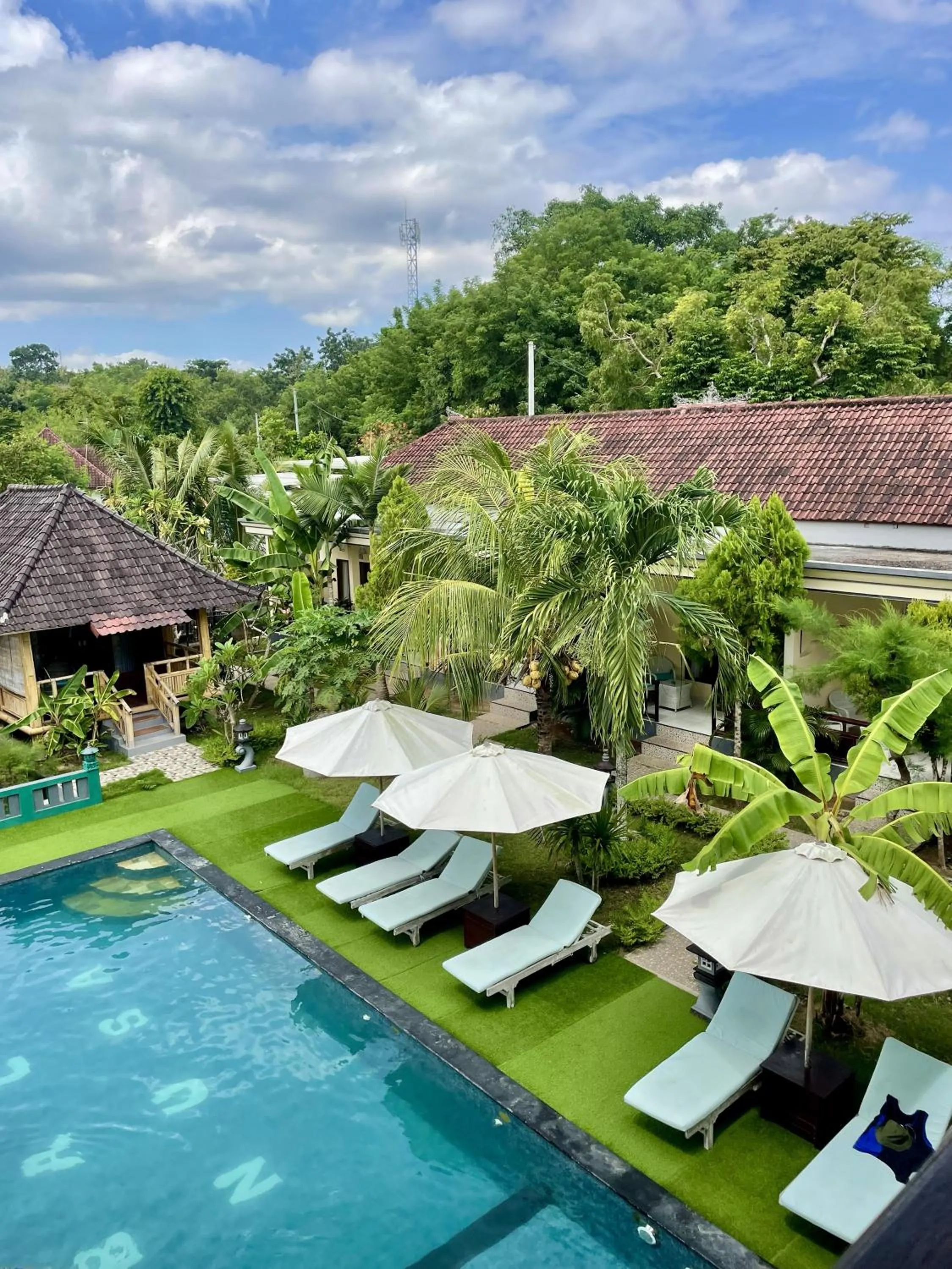 Pool view in Bali Nusa Cottage