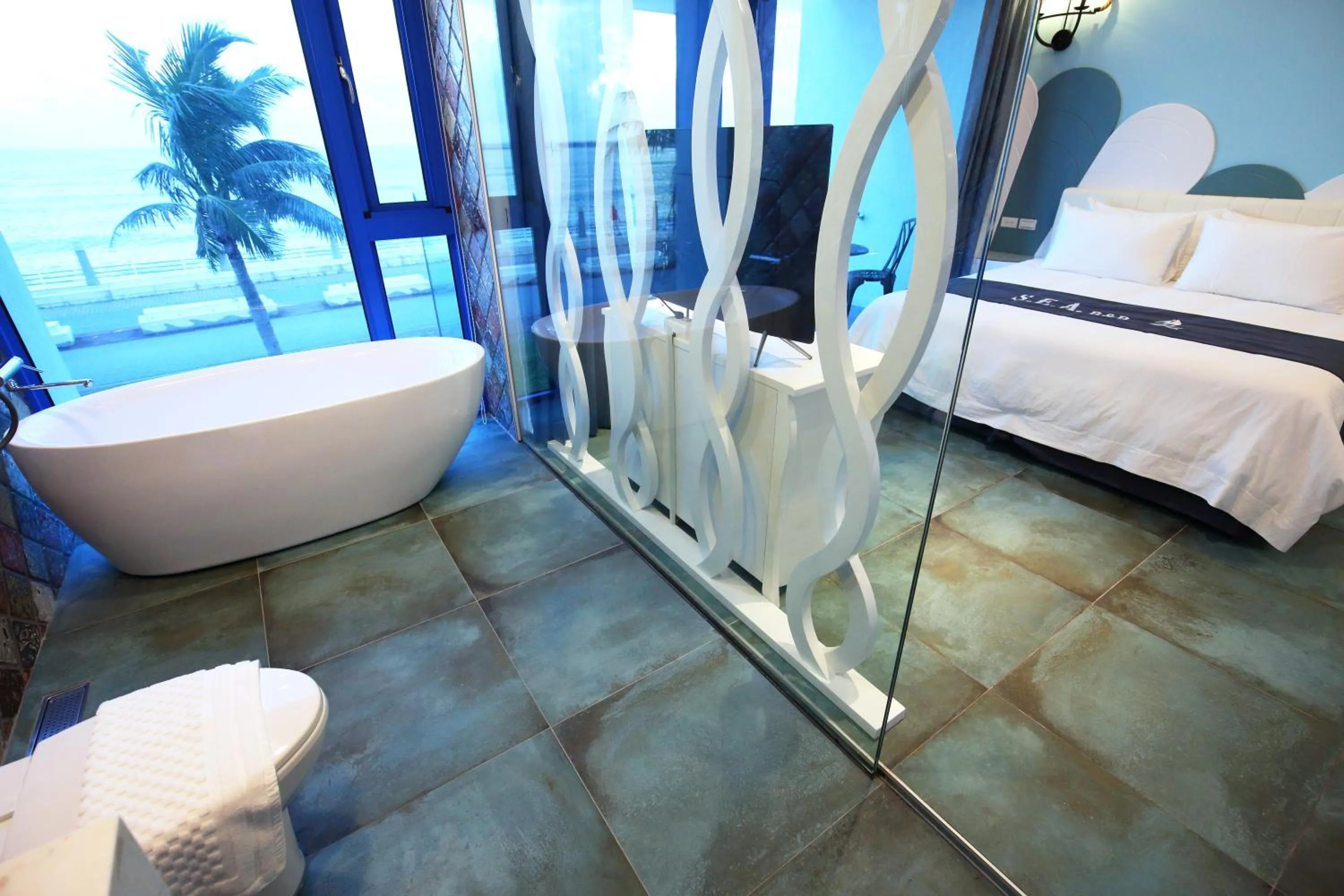 Bed in Hualien S.E.A. B&B