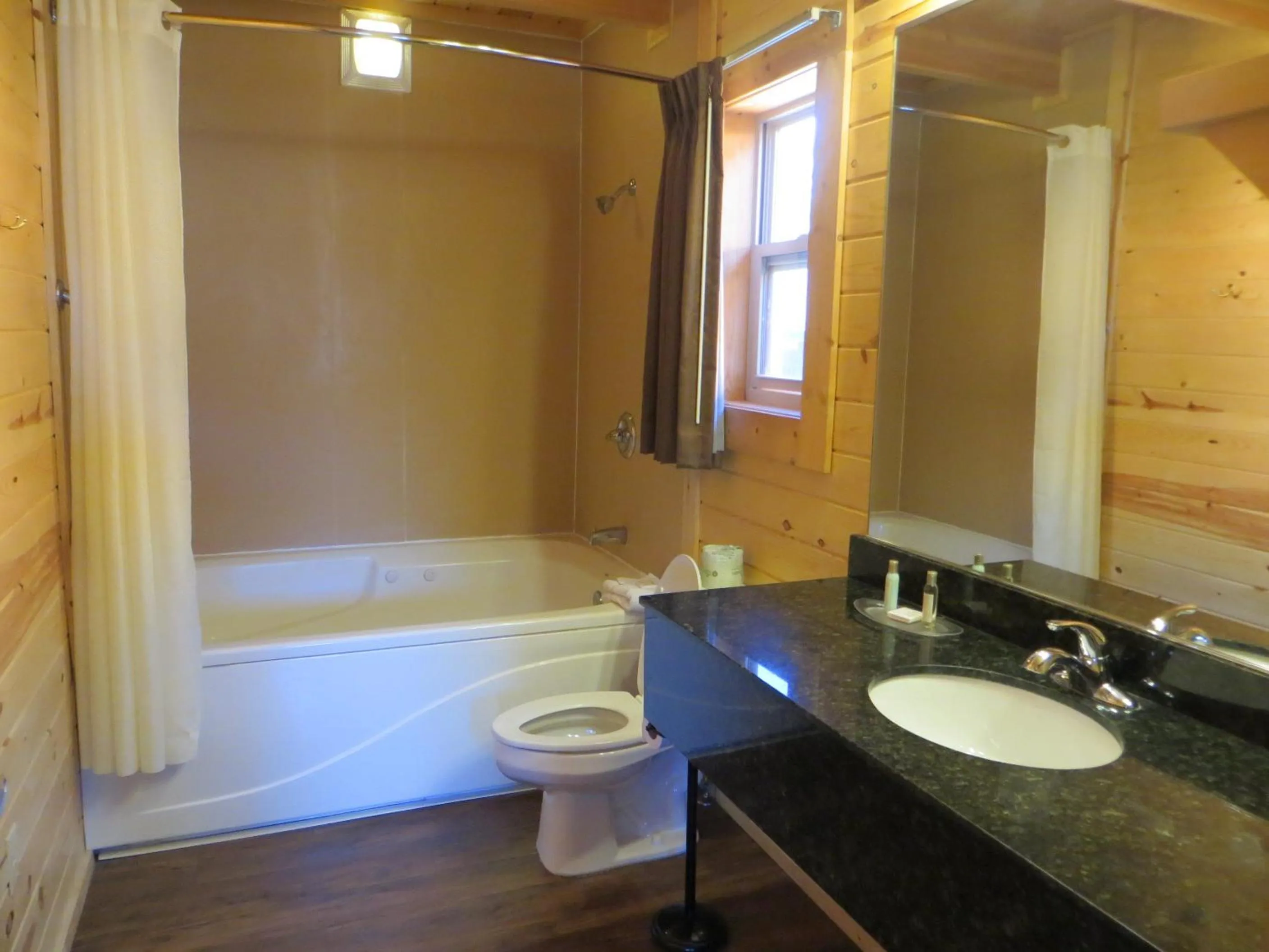 Bathroom in Cabins of Mackinac & Lodge