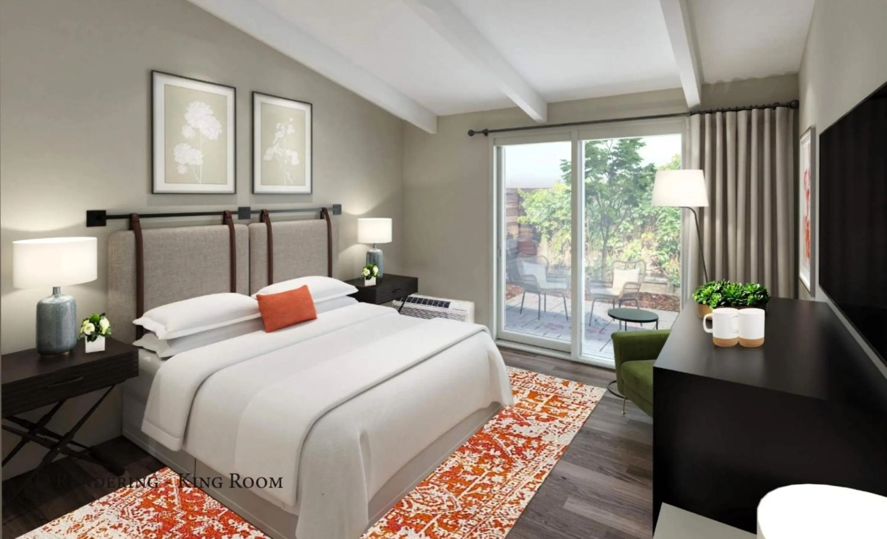 Bed in The Cottages Hotel