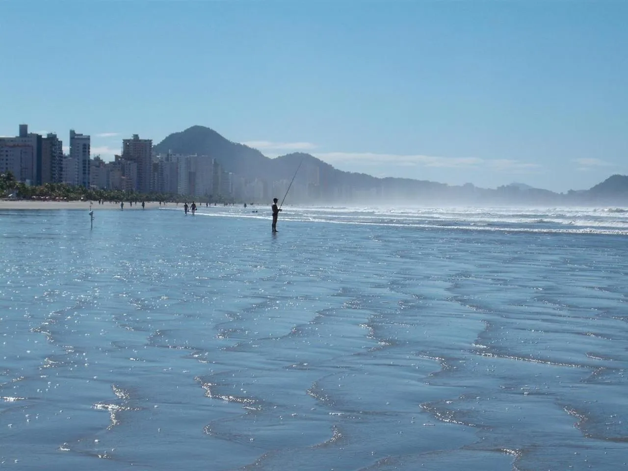 Natural landscape in Apê Temporada Praia Grande SP Completo com Piscina, Churrasqueira, Estacionamento