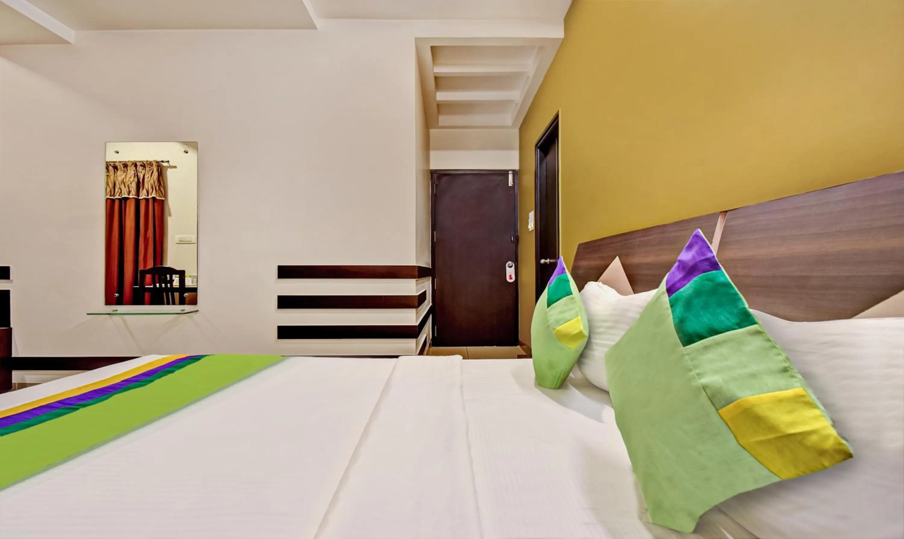 Bedroom, Bed in Treebo Raj Elegance Manyata Tech Park