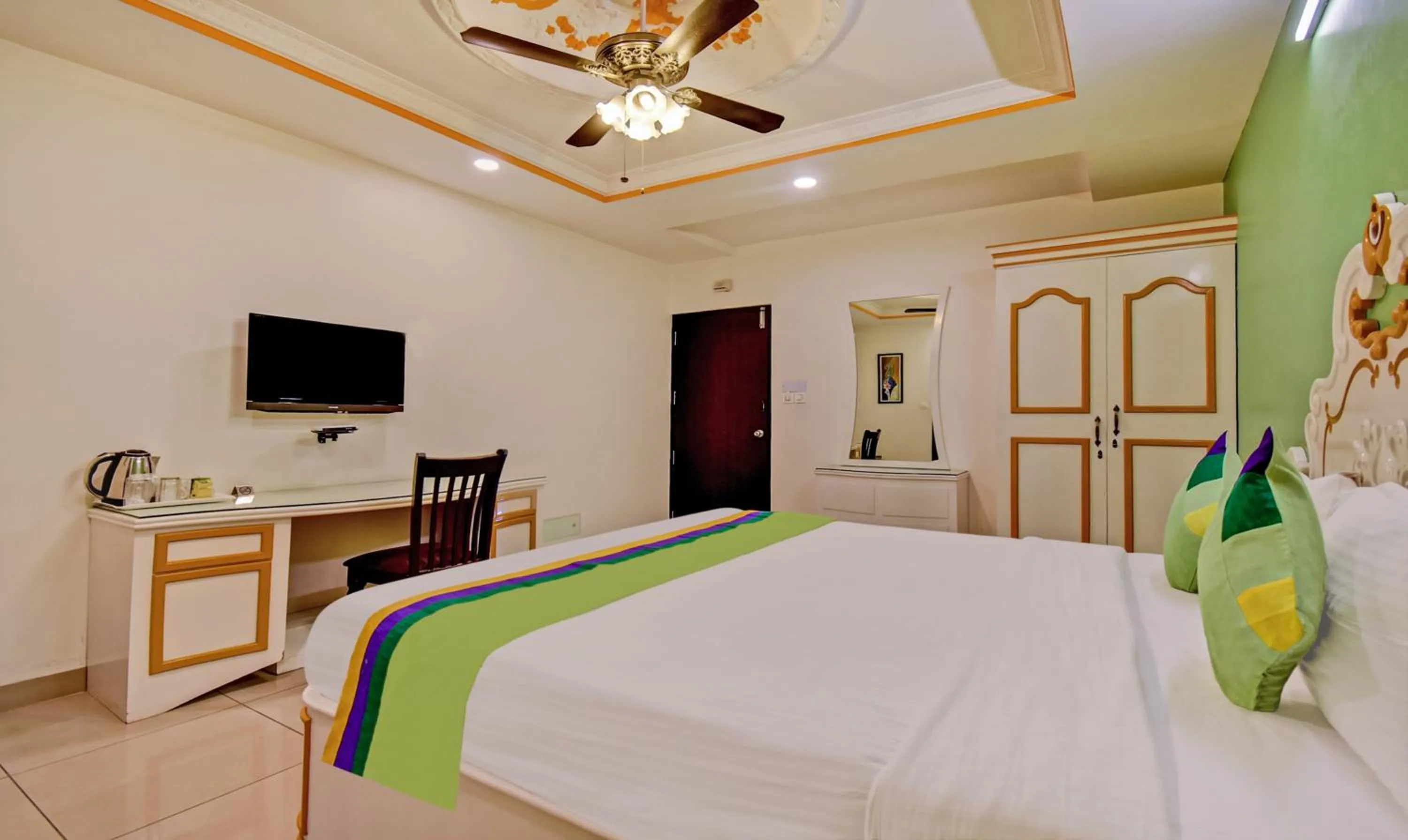 Bedroom, Bed in Treebo Raj Elegance Manyata Tech Park