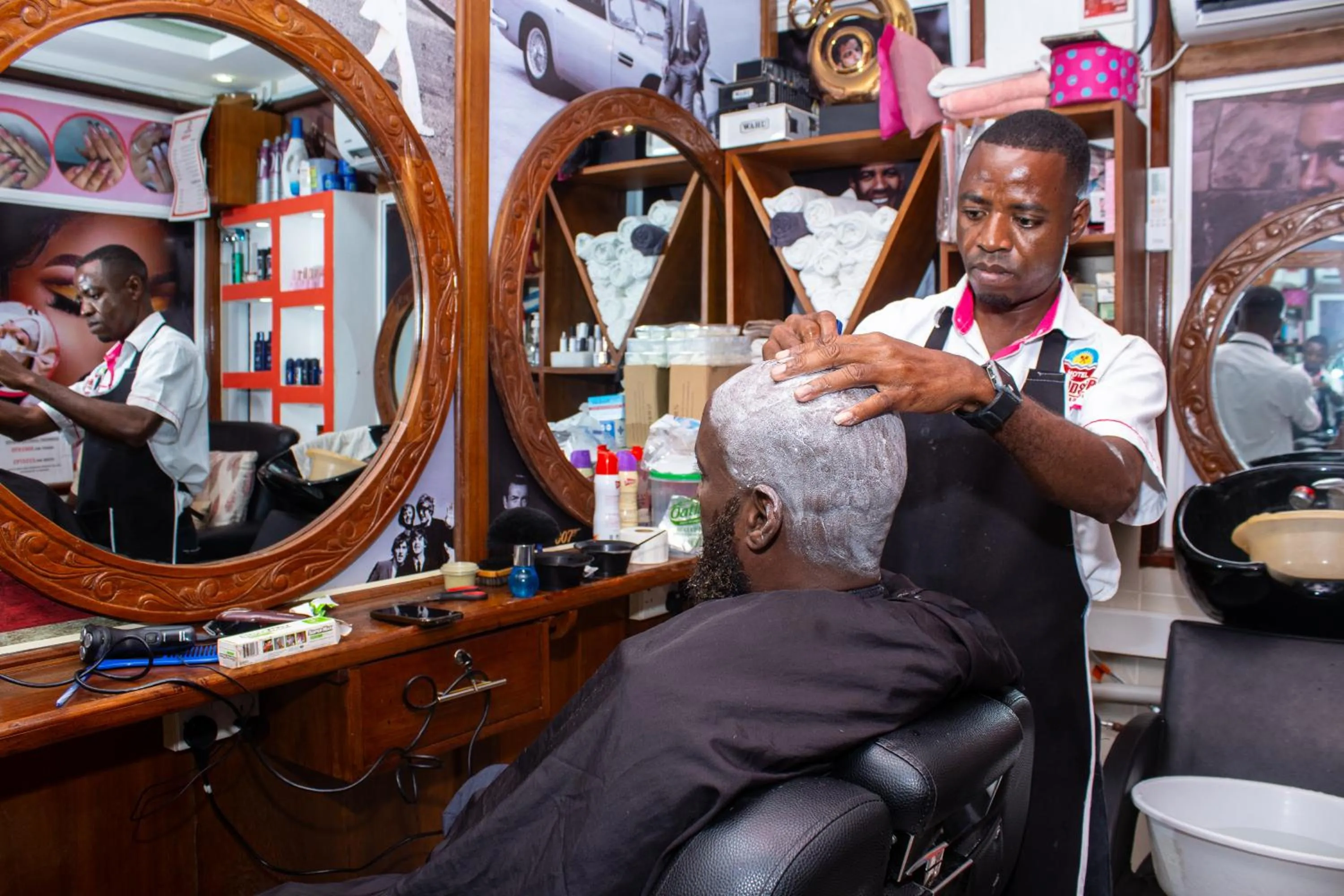 hair dresser in Hotel Windsor-Mombasa