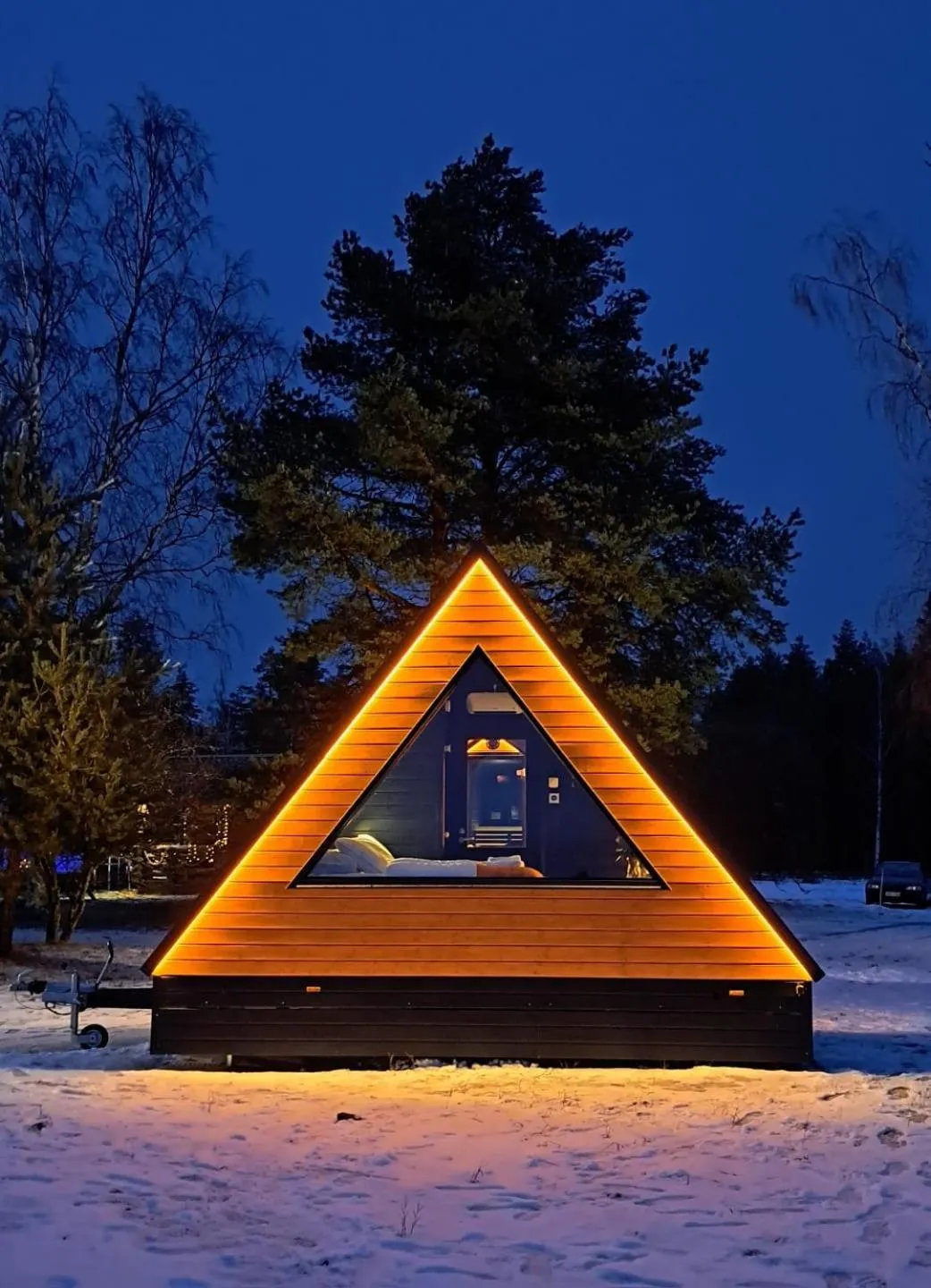 Night in Tankavaara Gold Village