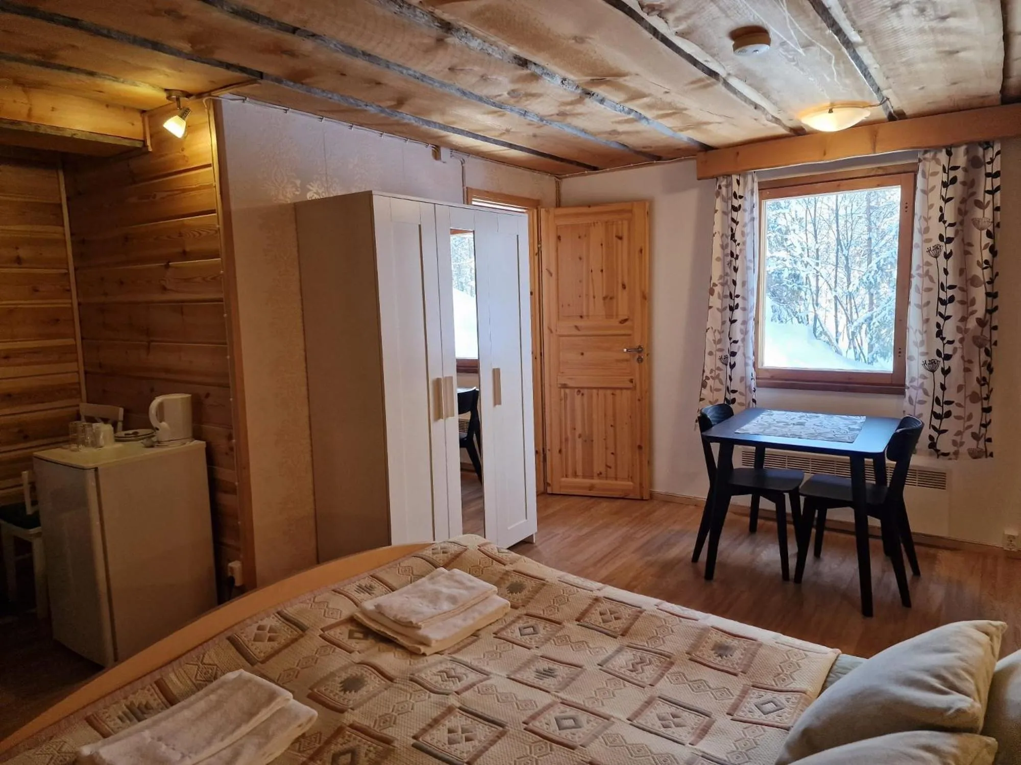 Bed in Tankavaara Gold Village