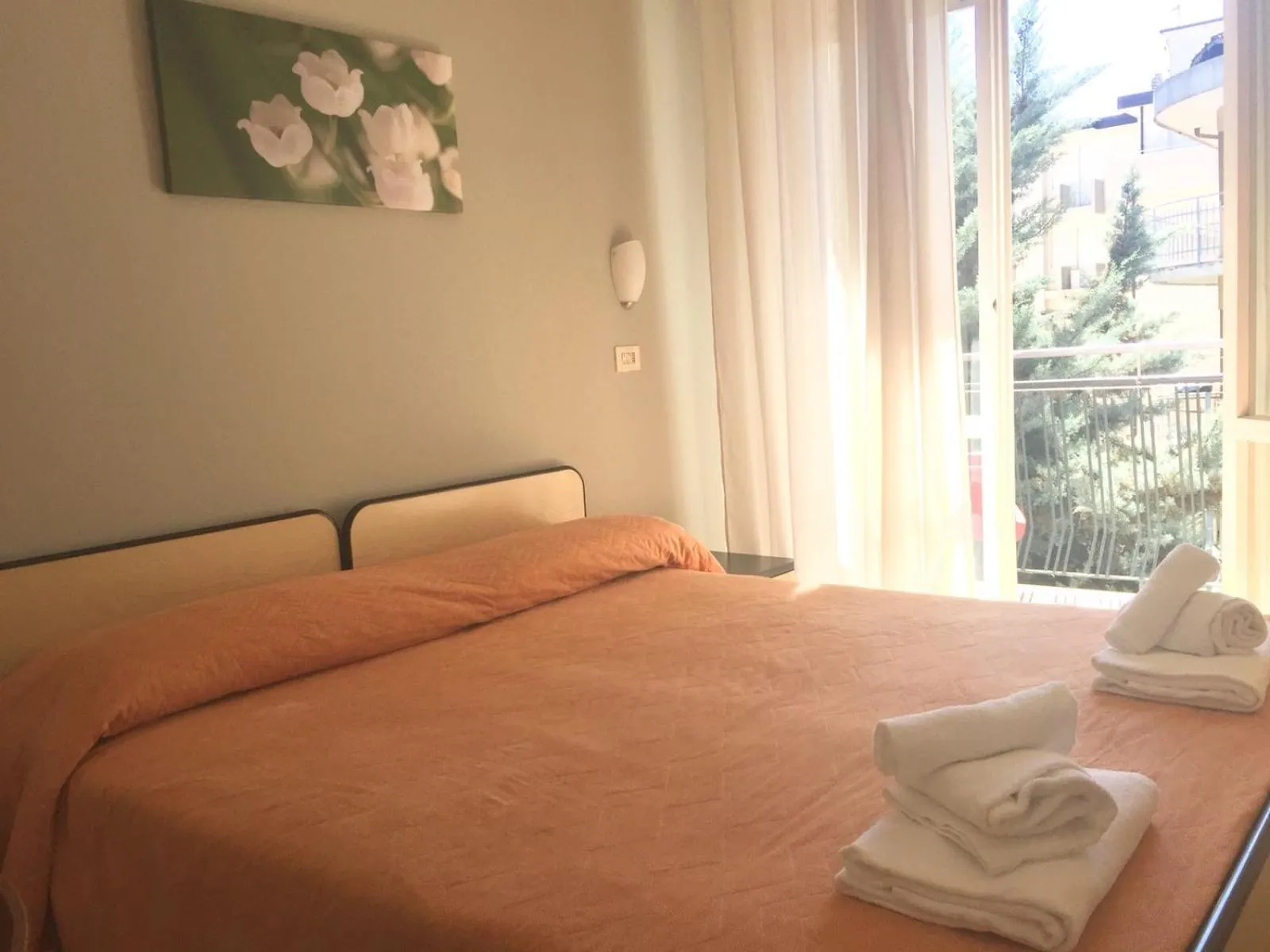 Balcony/Terrace, Bed in Hotel Ausonia B&B RiMiNi