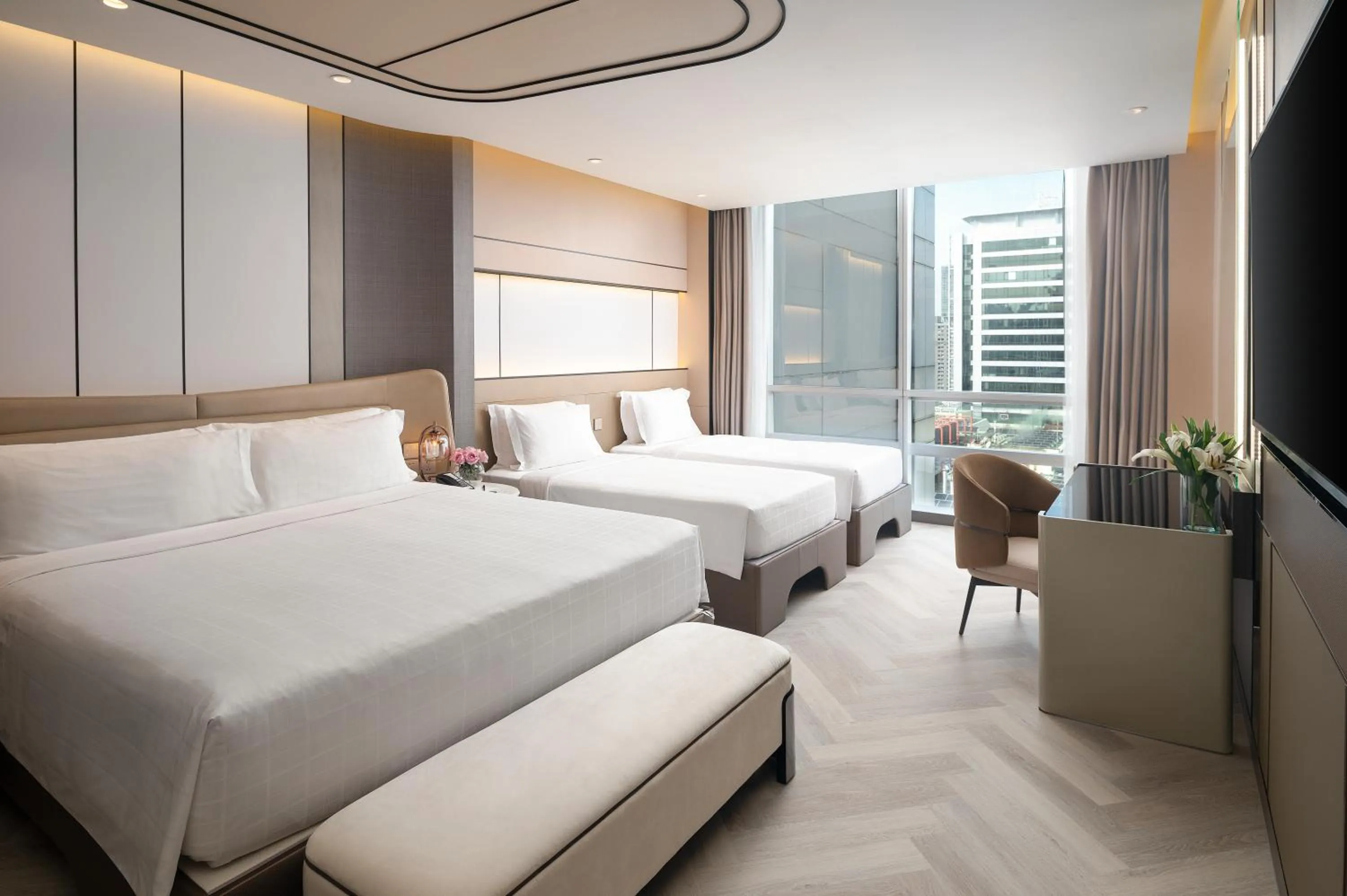 Bed in Pathumwan Princess Hotel