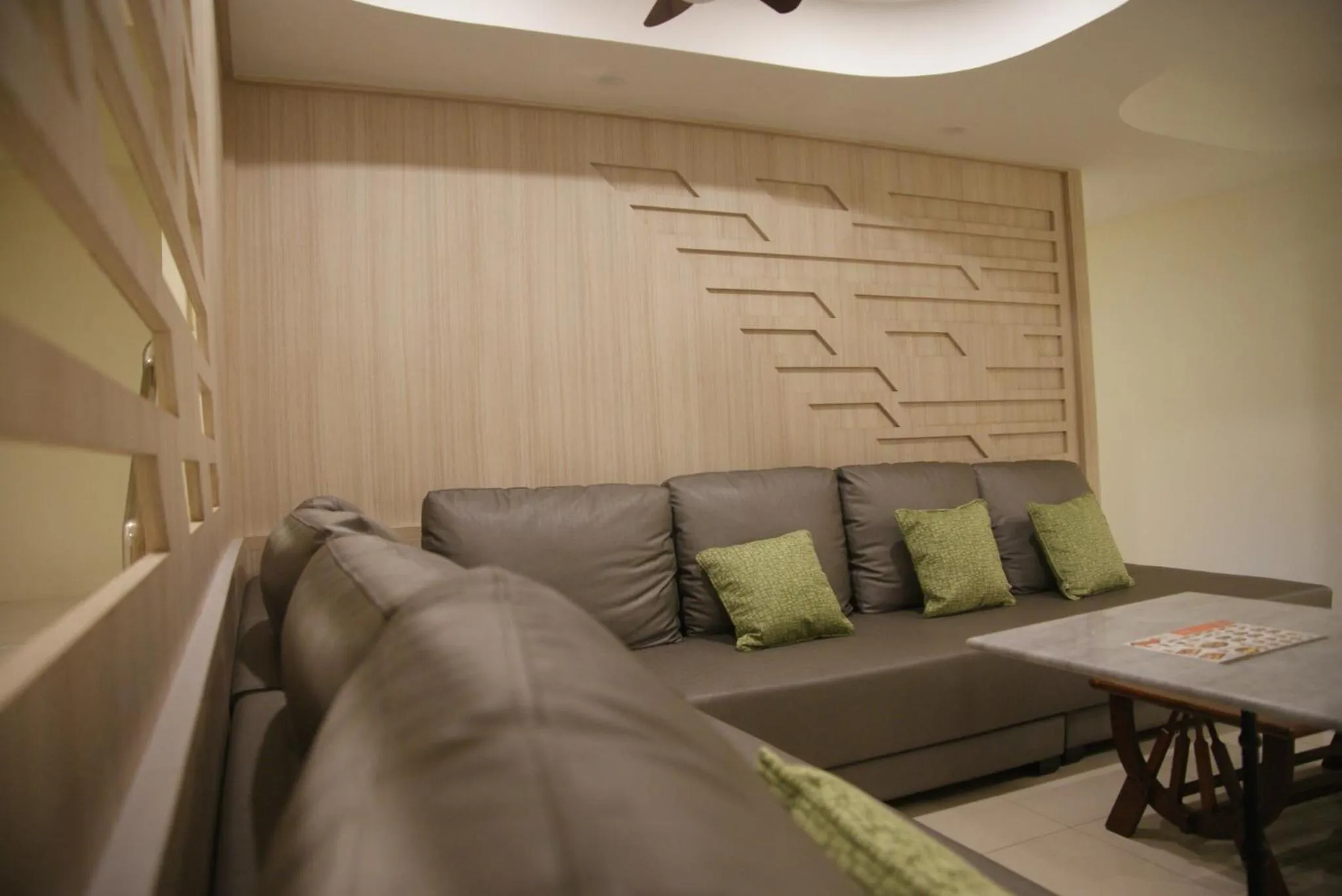 Seating area in Happy Hostel