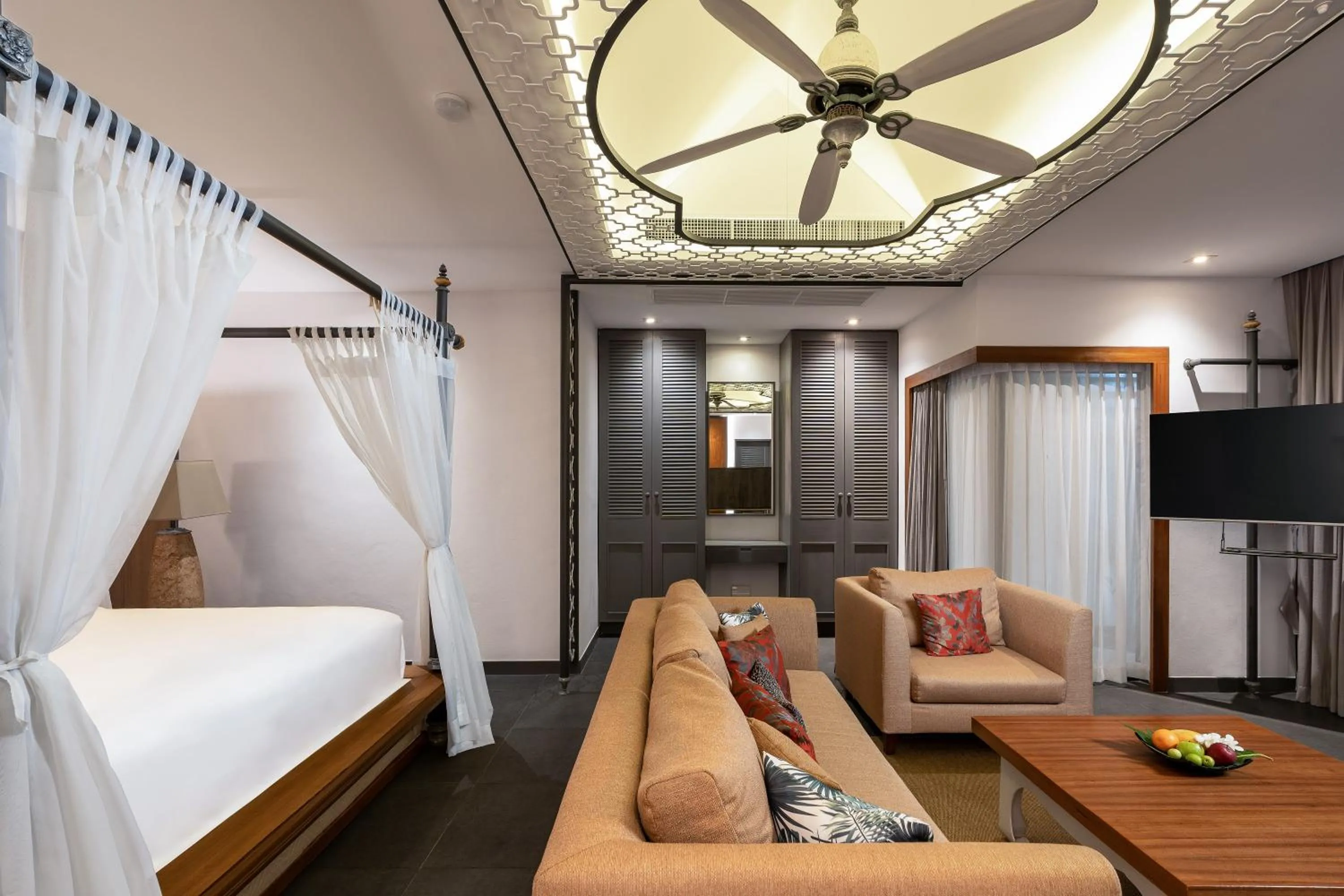 Living room, Bed in Dewa Phuket Resort & Villas, Nai Yang Beach