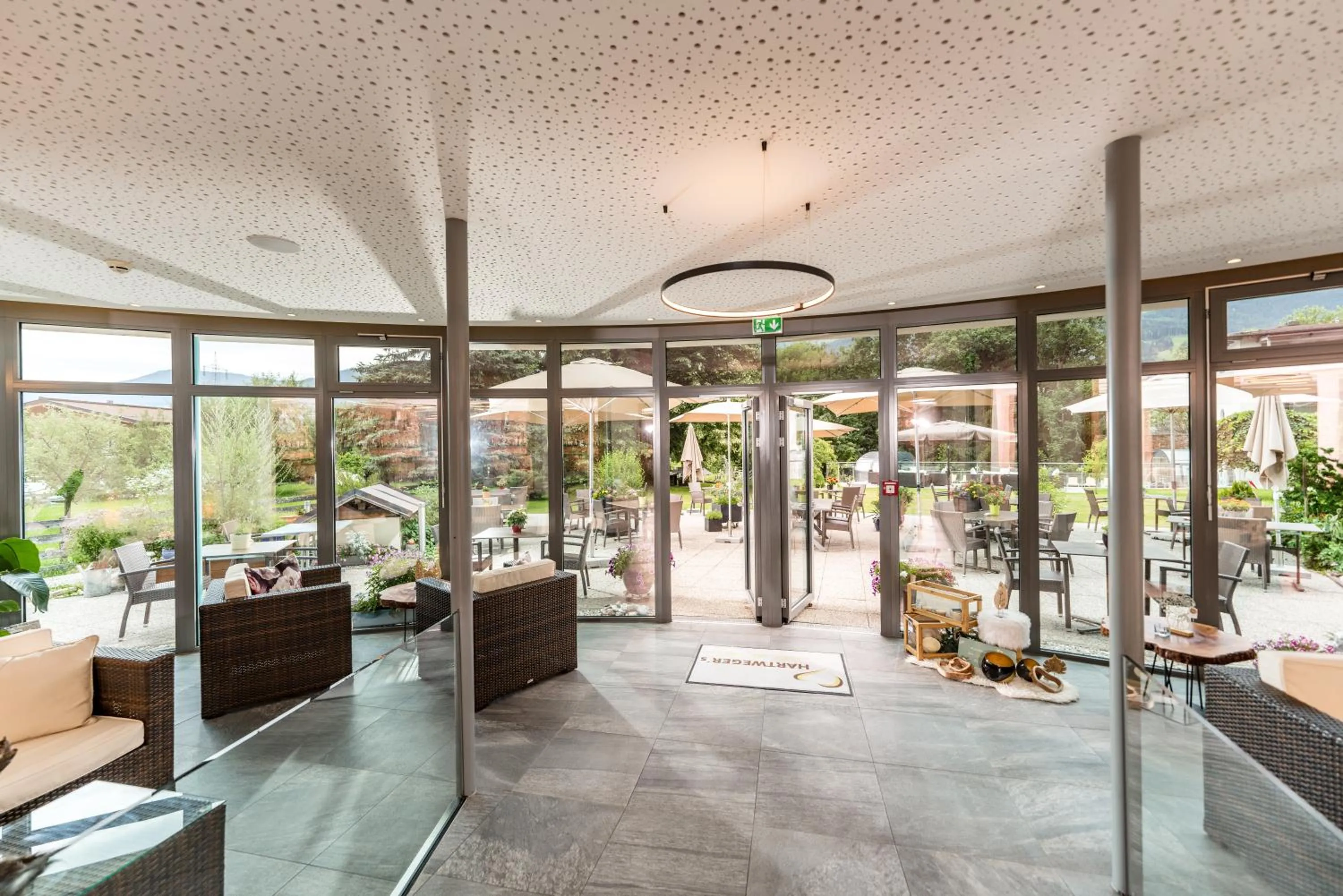 Seating area in Hartweger's Hotel