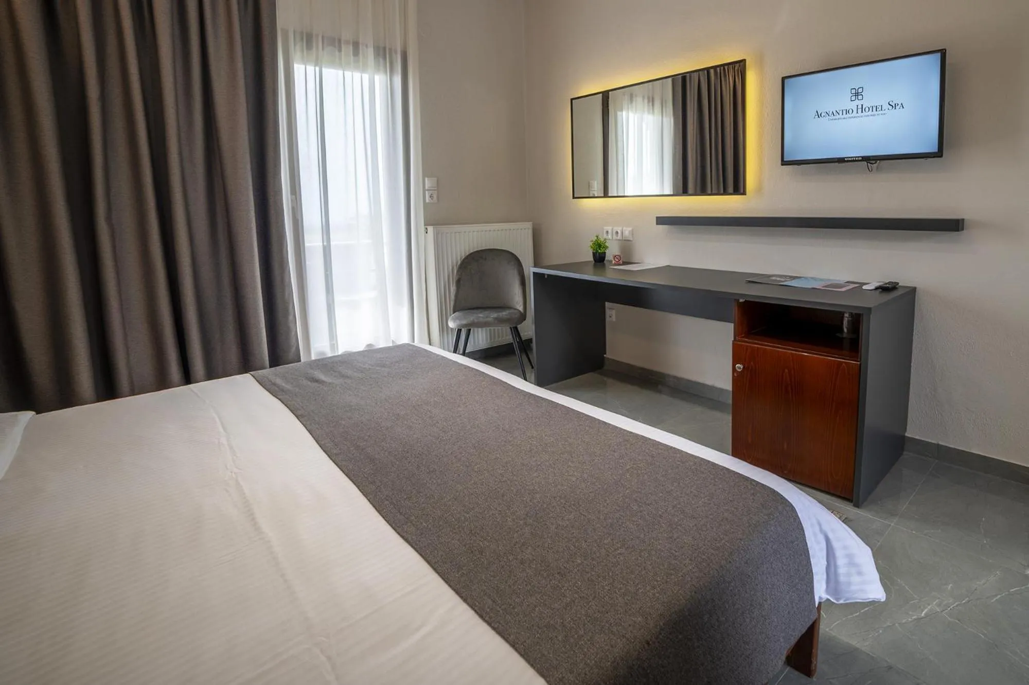 Bed in Agnantio Hotel & Spa