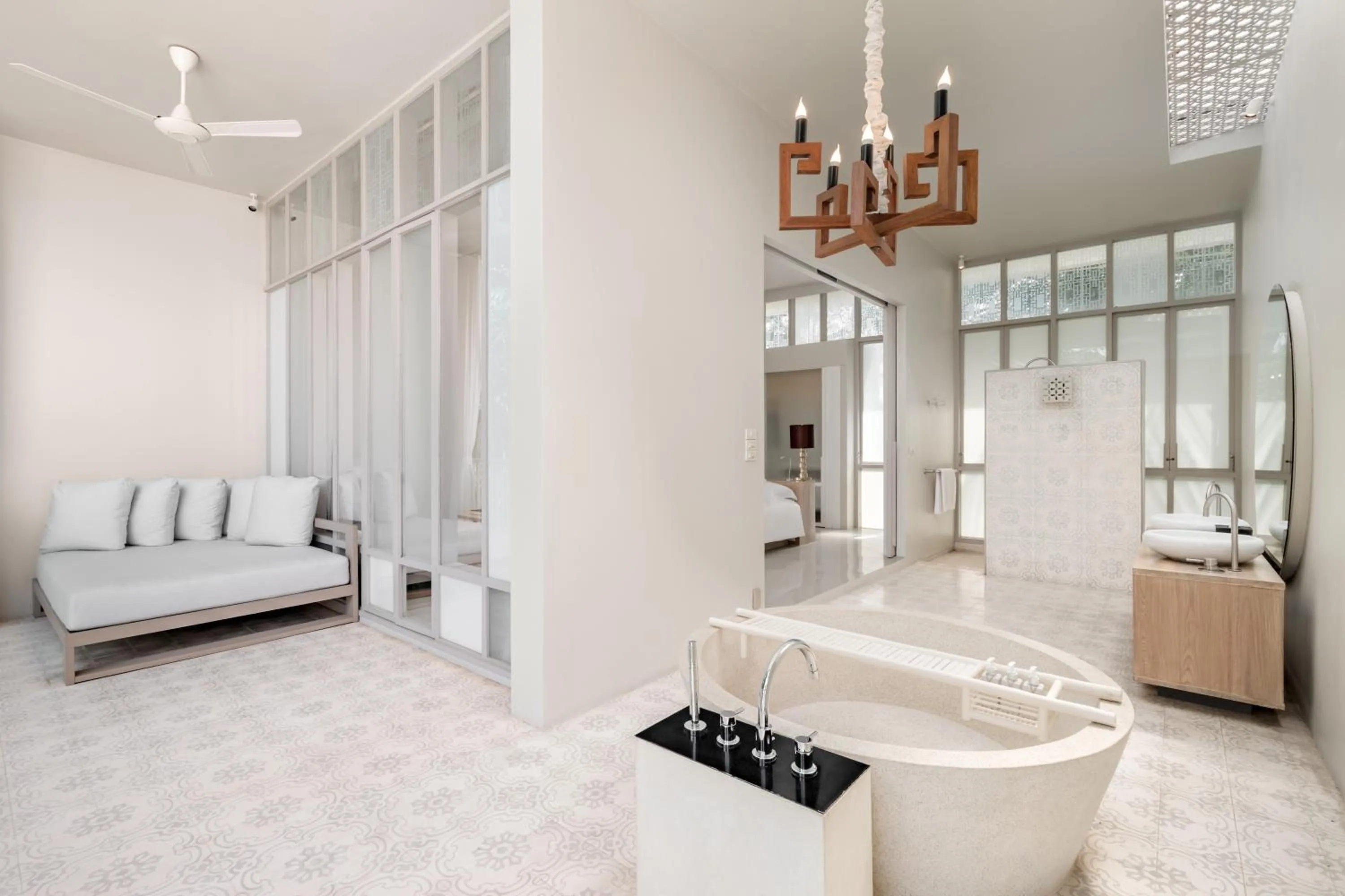 Bathroom, Bed in SALA Phuket Mai Khao Beach Resort