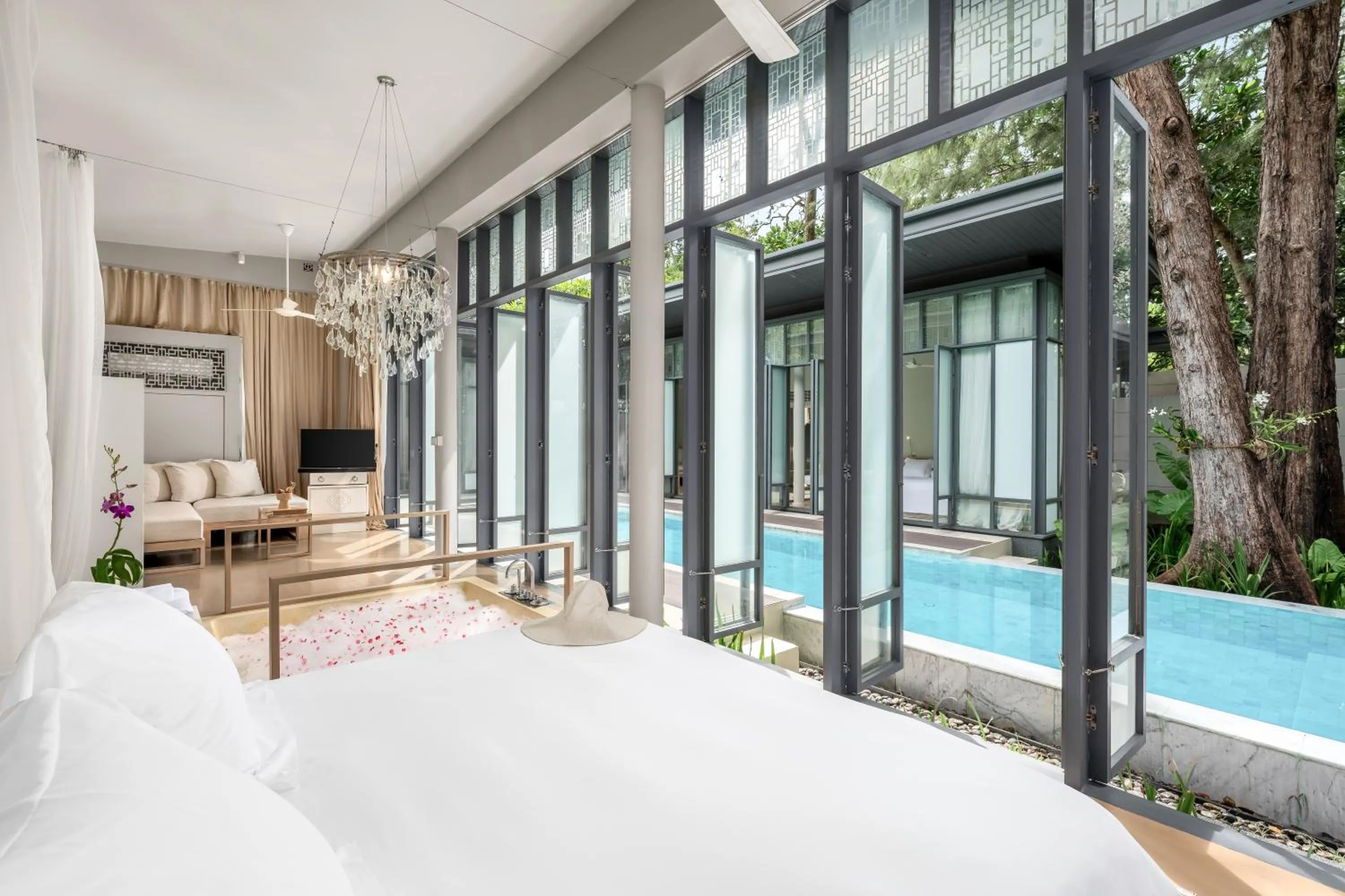 Bed in SALA Phuket Mai Khao Beach Resort