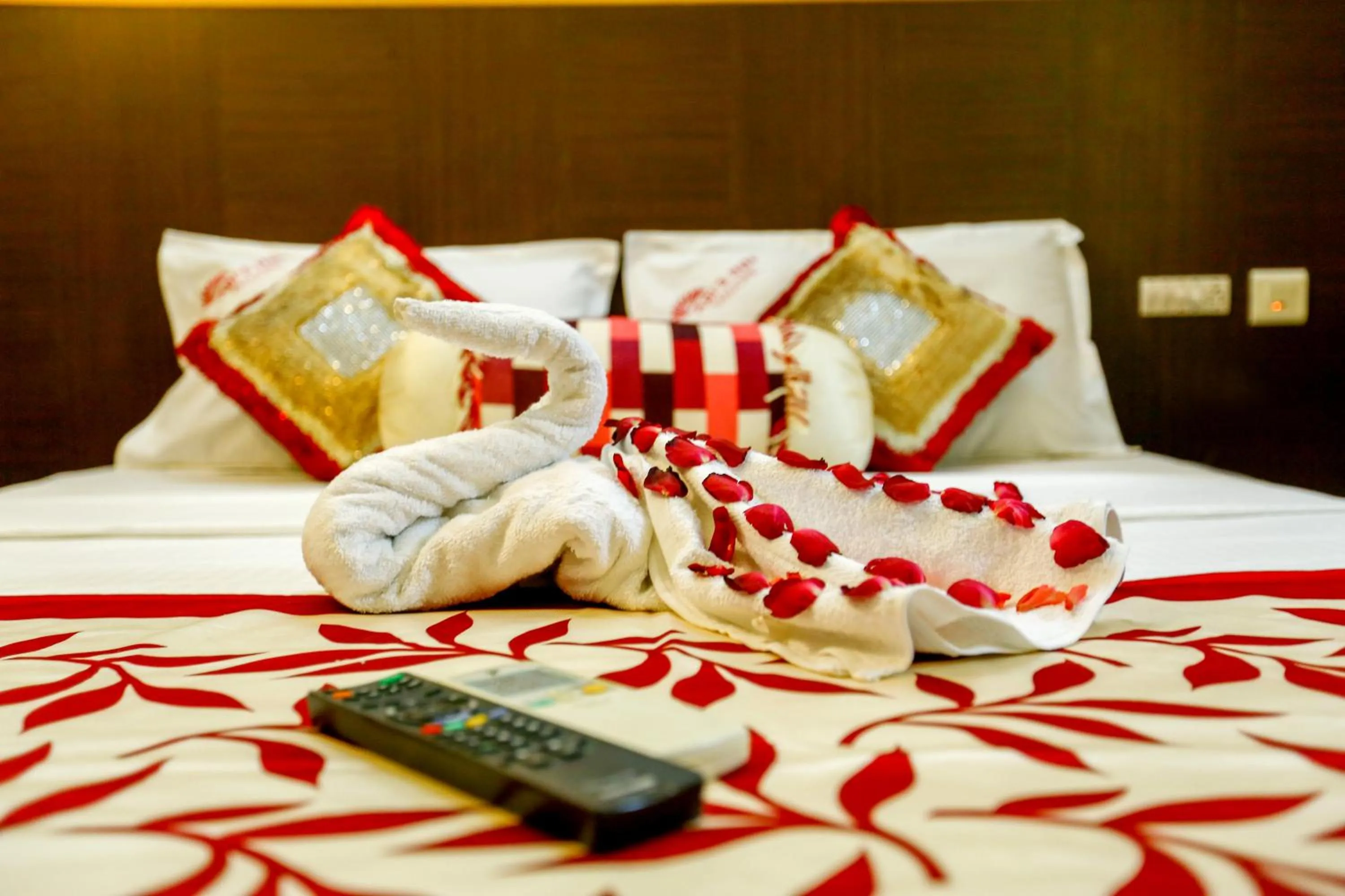 Bed in Hotel Abi's Inn