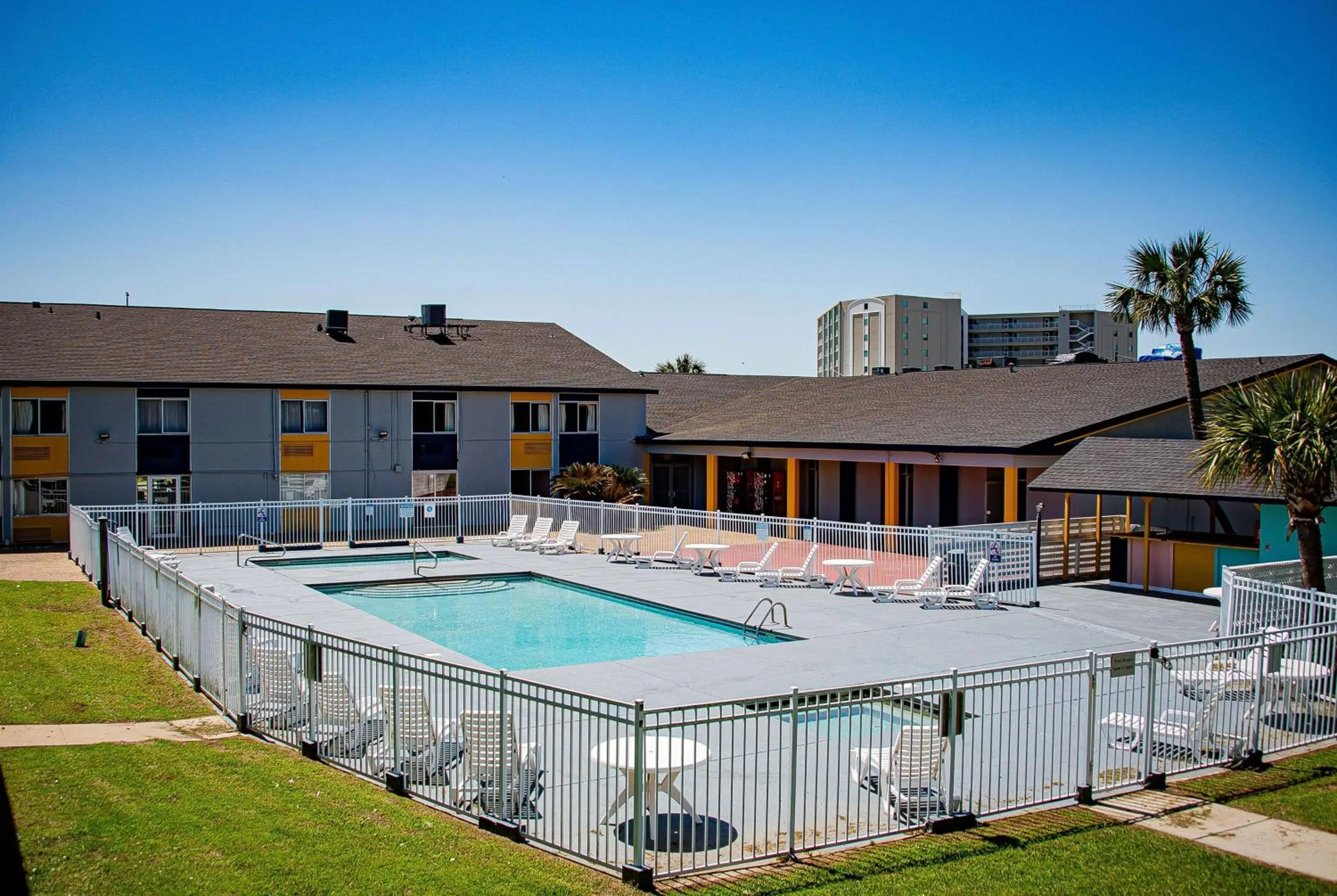 Pool view in Super 8 by Wyndham Biloxi