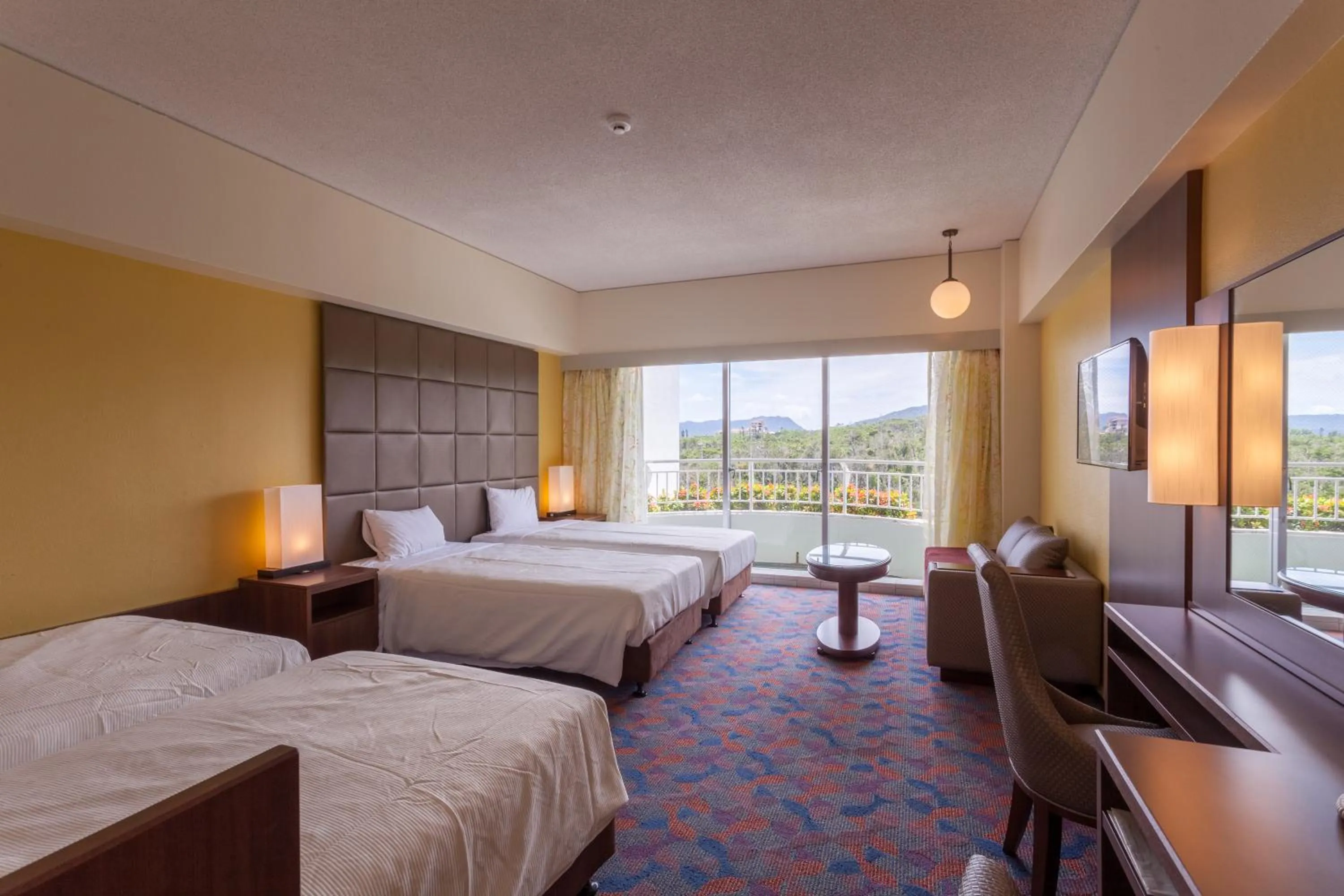 View (from property/room), Bed in Okinawa Kariyushi Beach Resort Ocean Spa