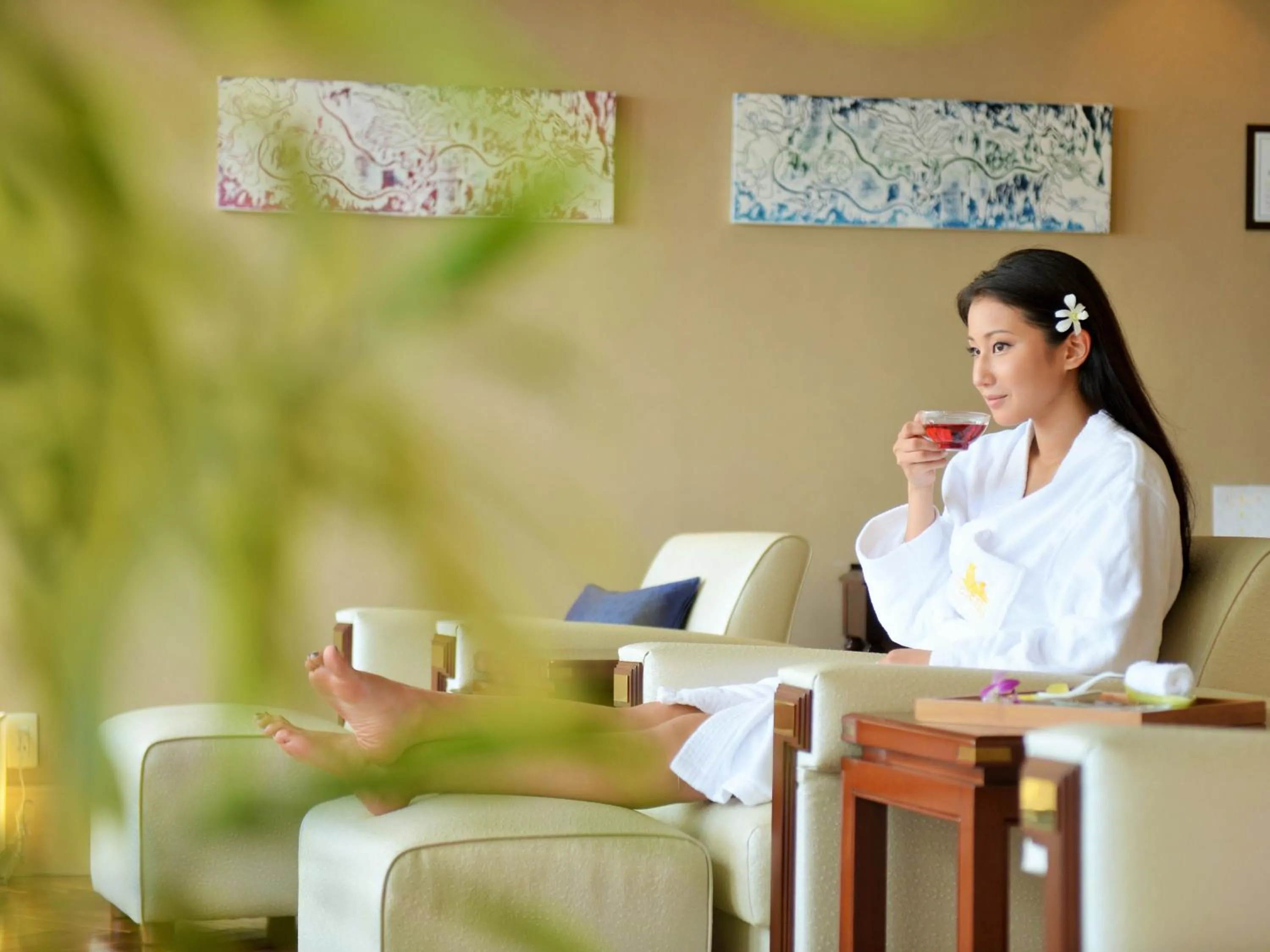 People in Okinawa Kariyushi Resort EXES Onna