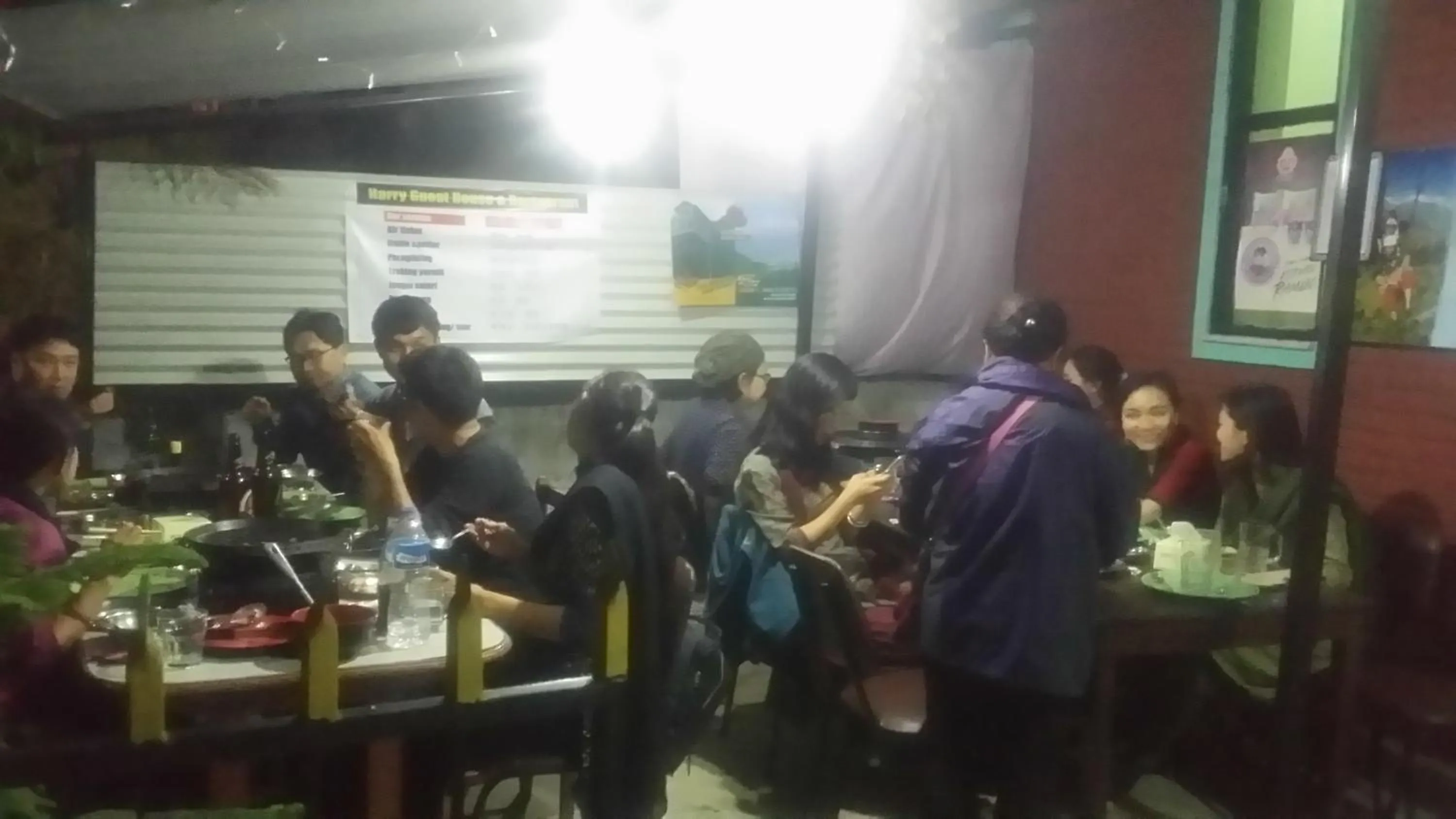 group of guests in Harry Guest House & Restaurant