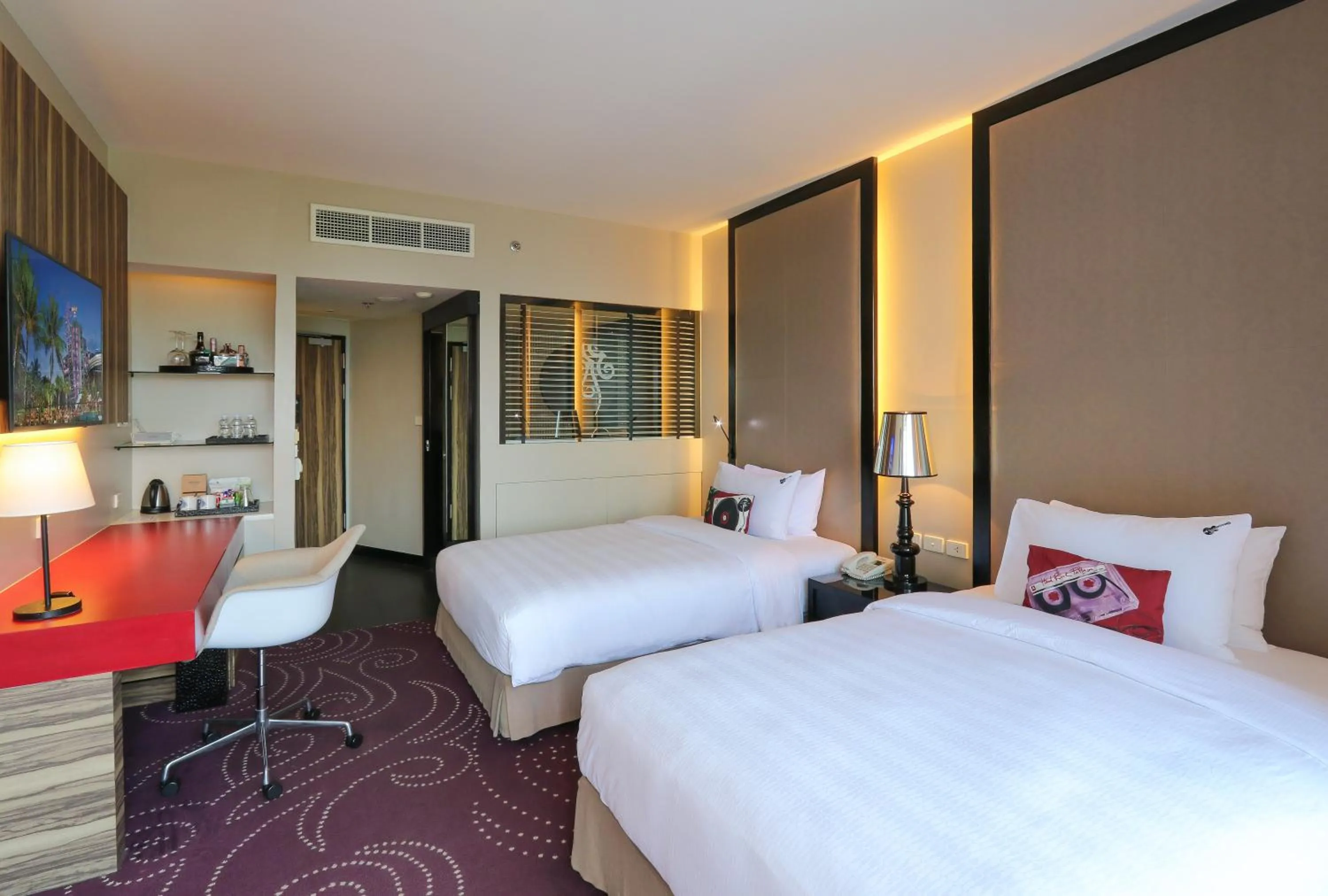 Bed in Hard Rock Hotel Pattaya