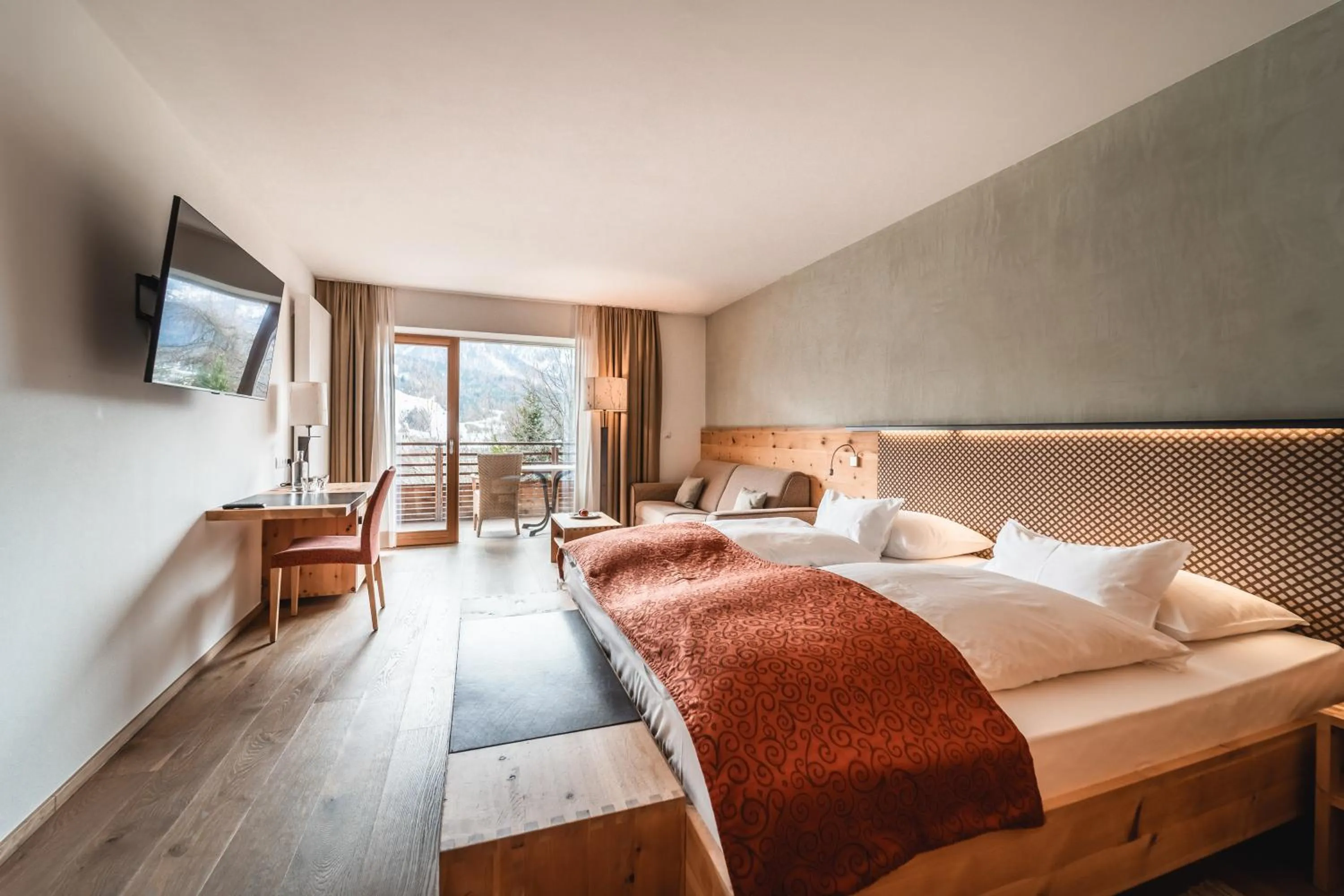 Bed in Naturhotel Leitlhof