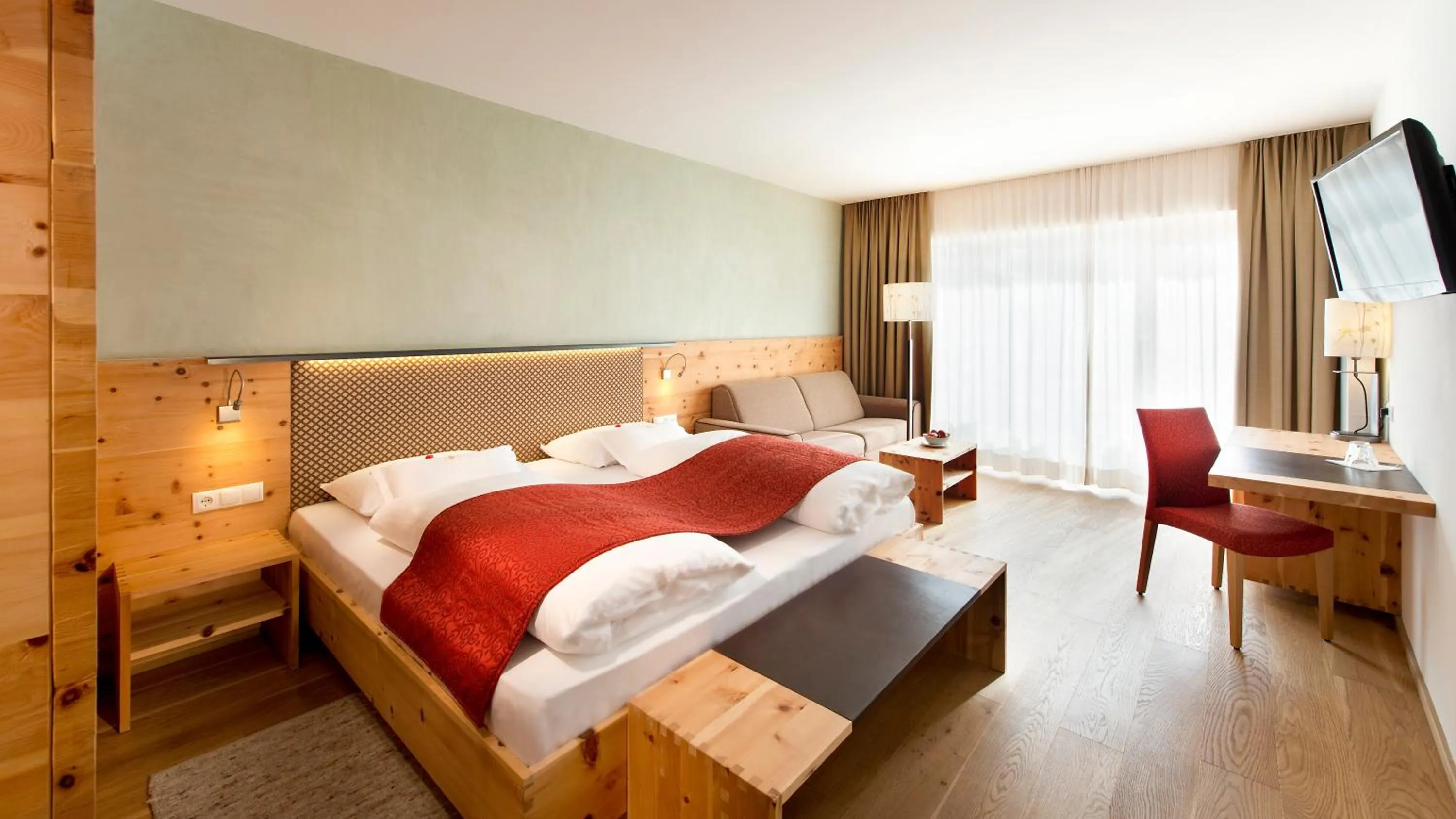 Bed in Naturhotel Leitlhof