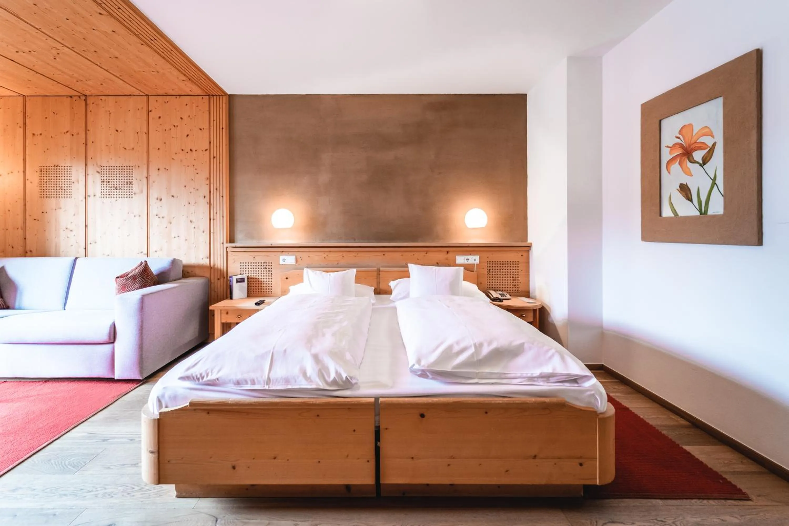 Photo of the whole room, Bed in Naturhotel Leitlhof