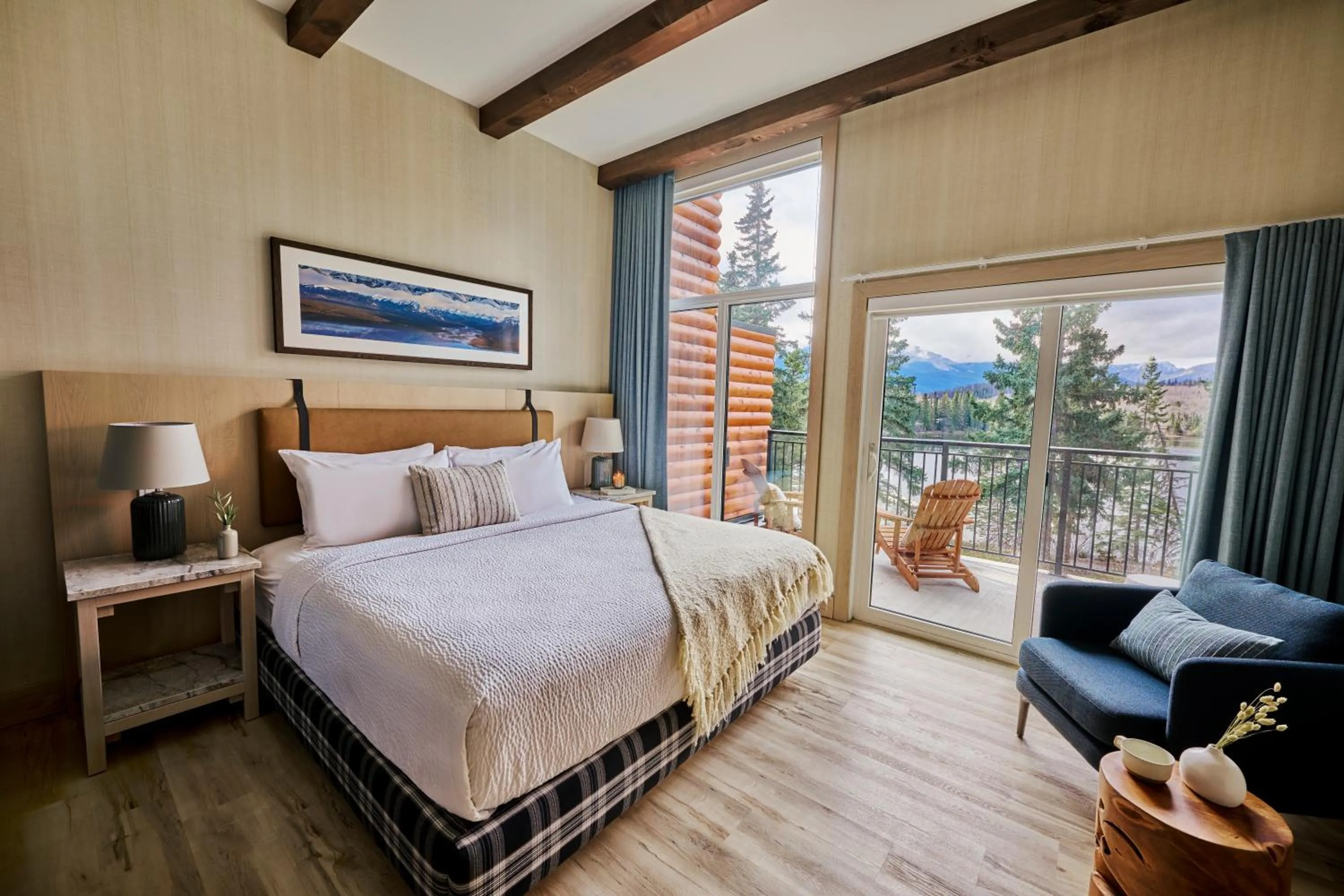 Bedroom, Bed in Pyramid Lake Lodge