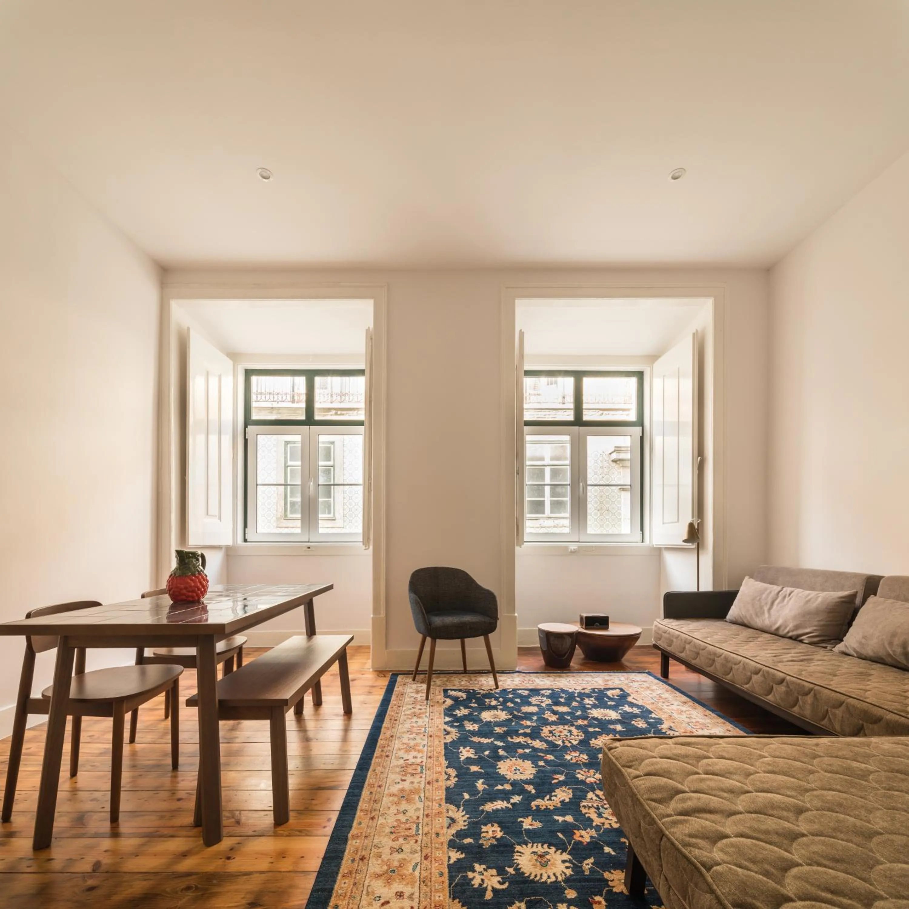 Living room in The Visionaire Apartments
