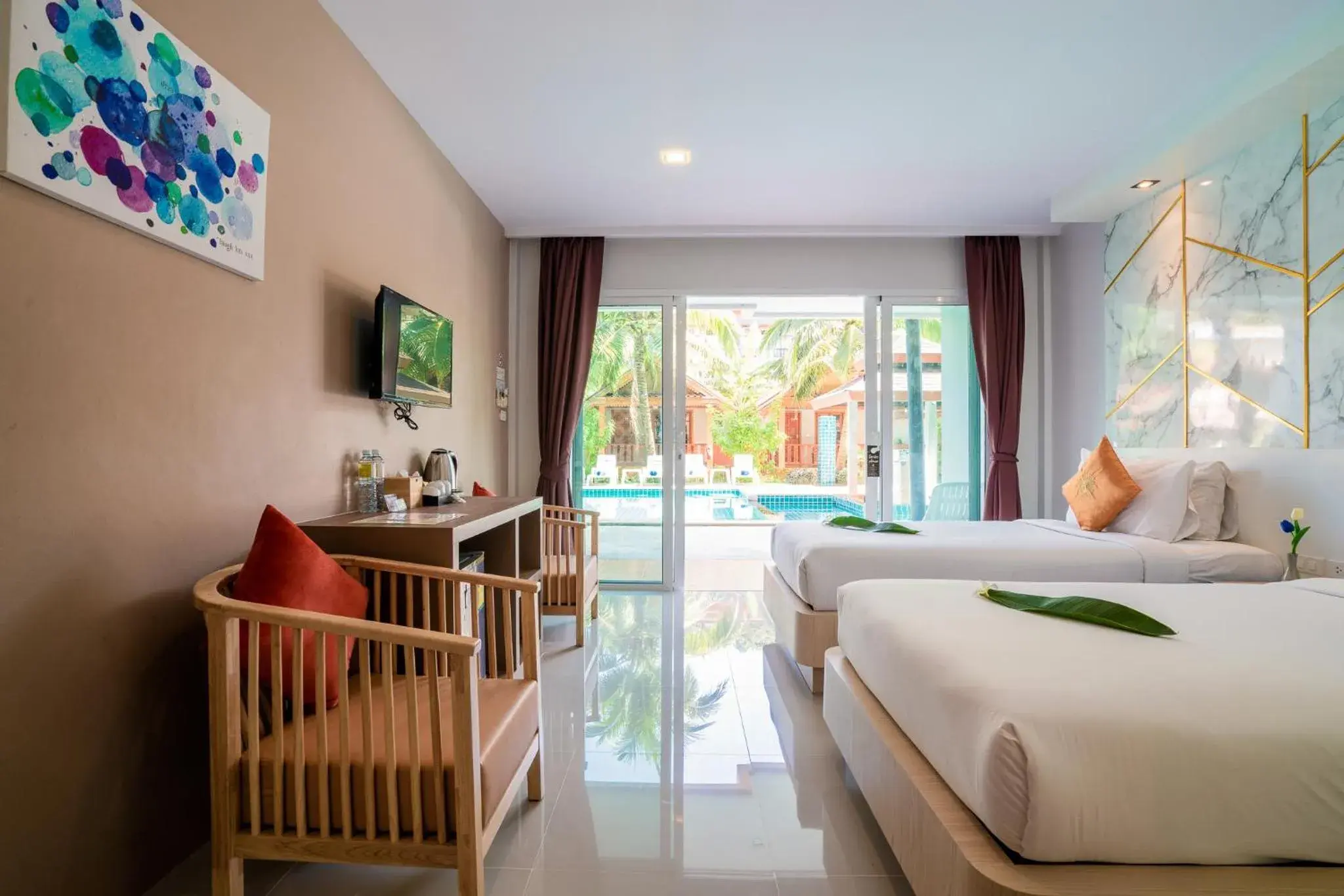 Deluxe Twin Room with Pool View in Phi Phi Anita Resort Deluxe Twin Room with Pool View in Phi Phi Anita Resort