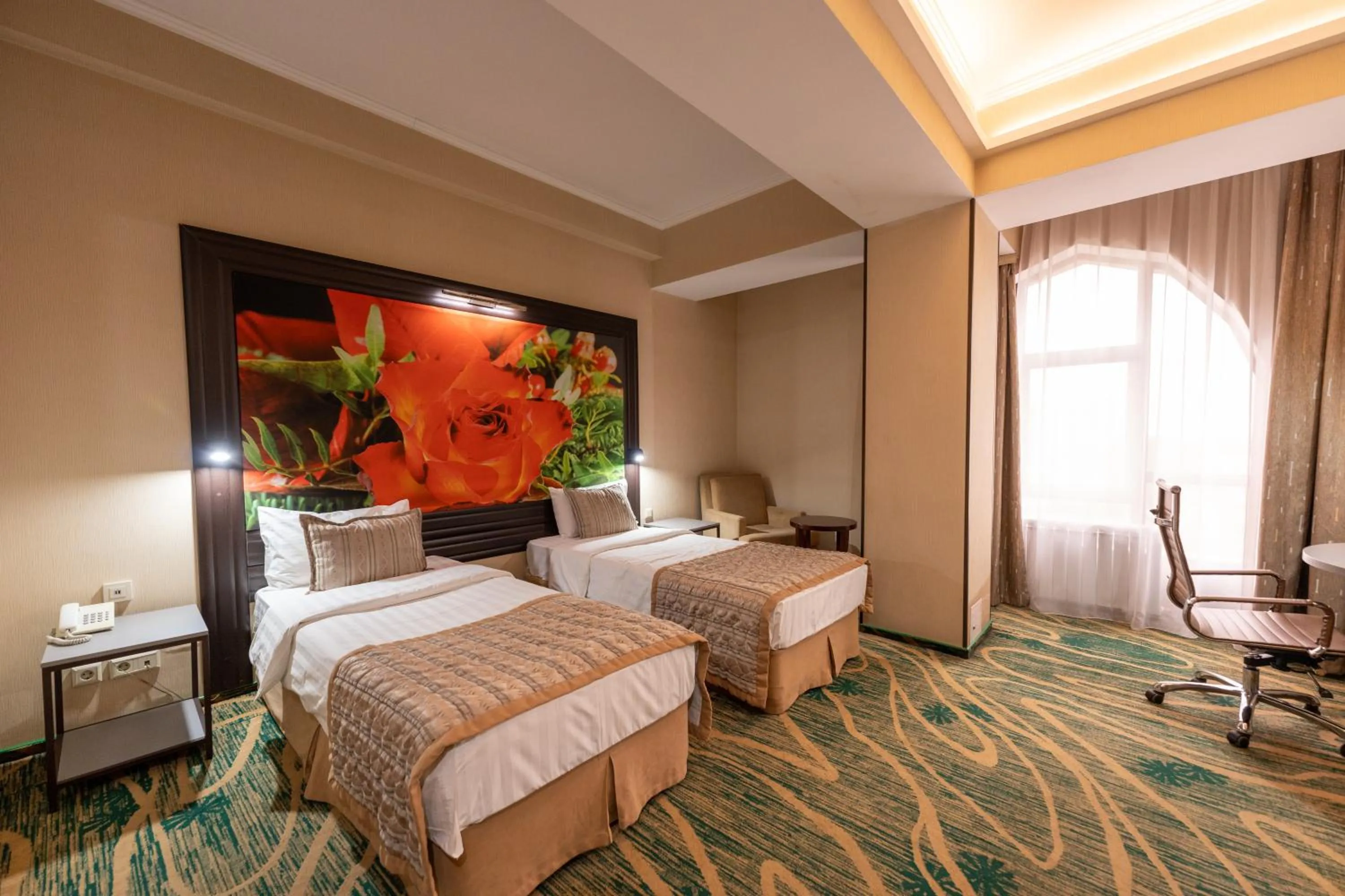 Bed in Hotel Kazzhol Almaty