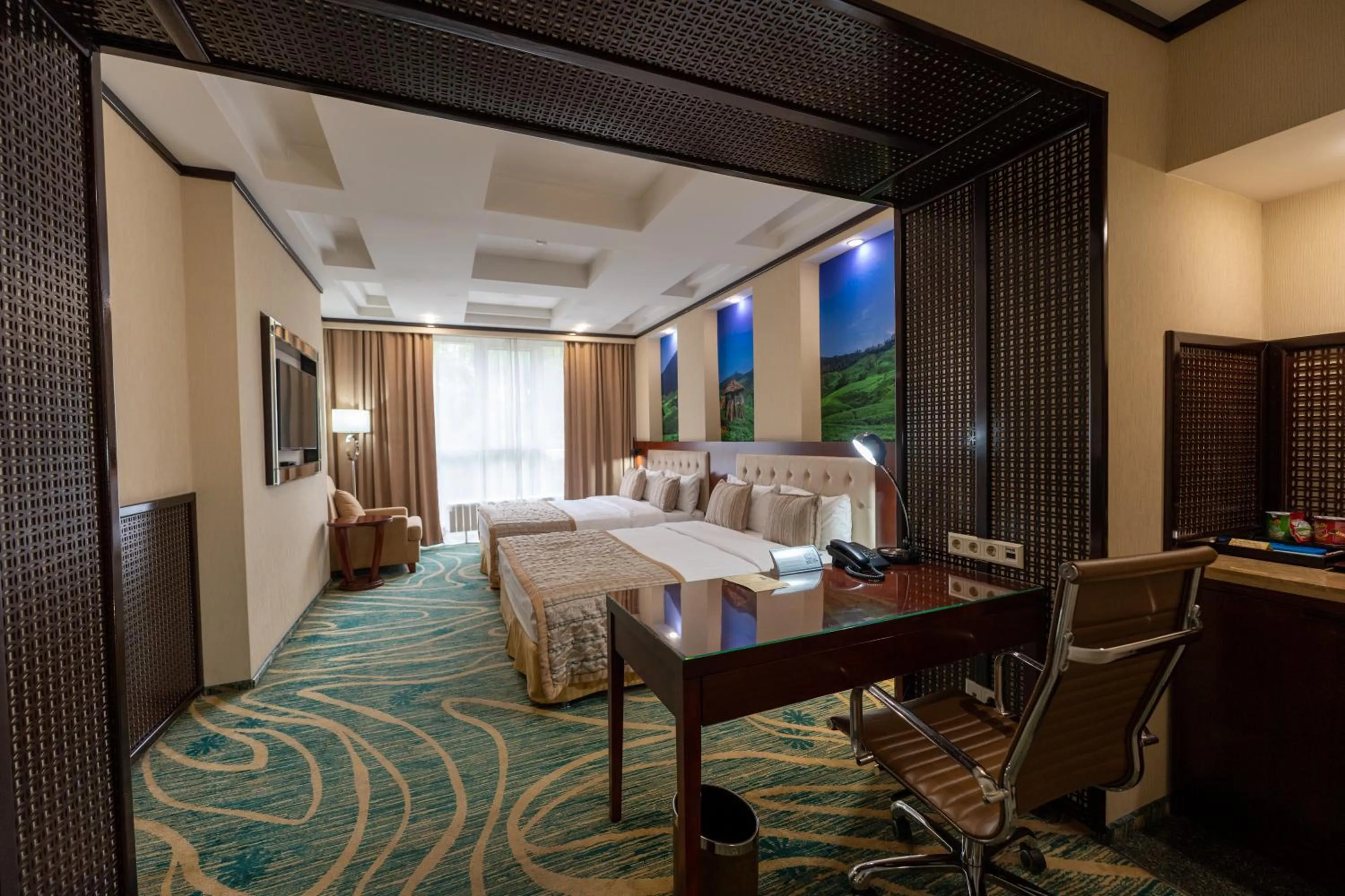 Bed in Hotel Kazzhol Almaty