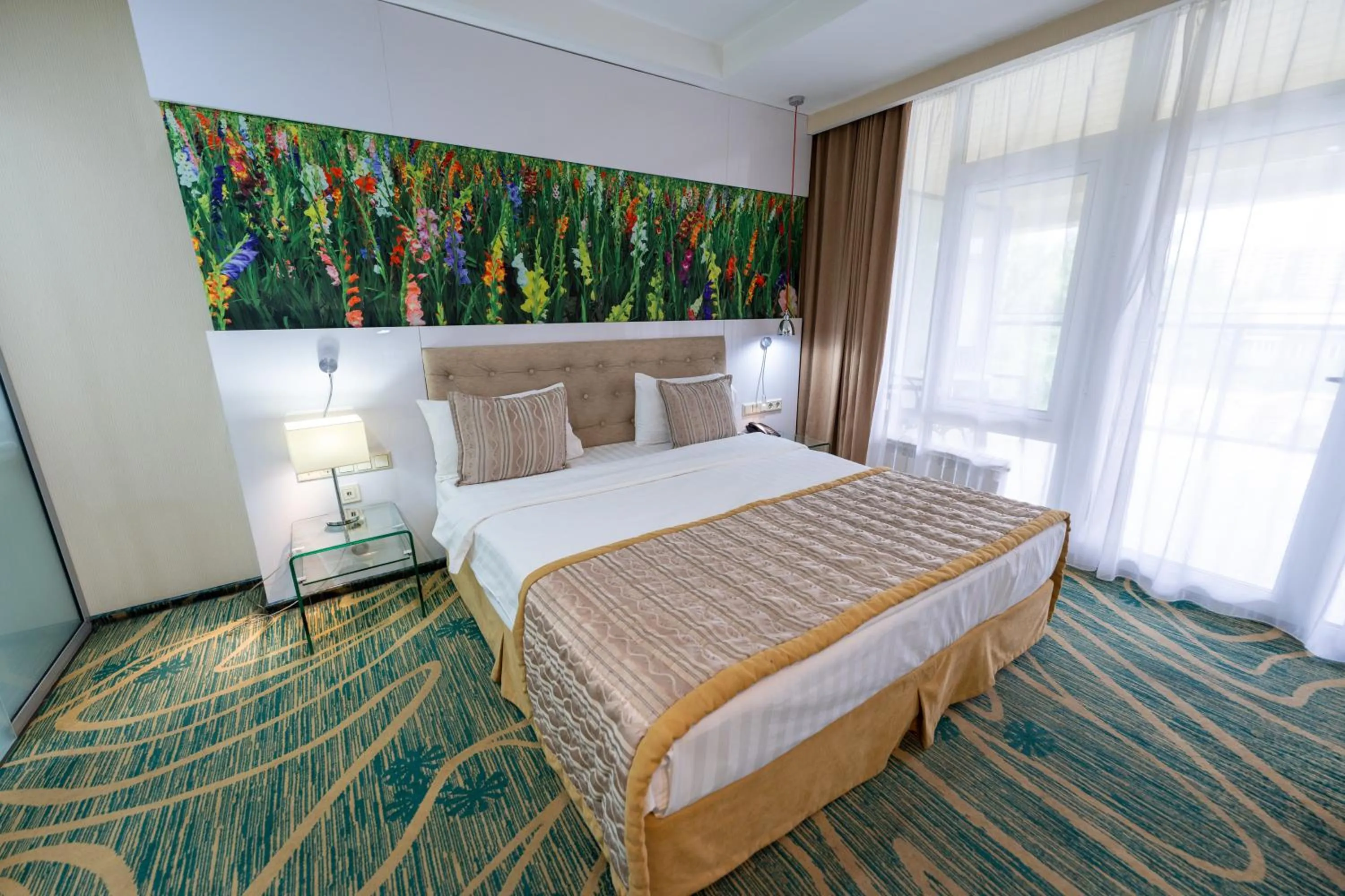 Bed in Hotel Kazzhol Almaty