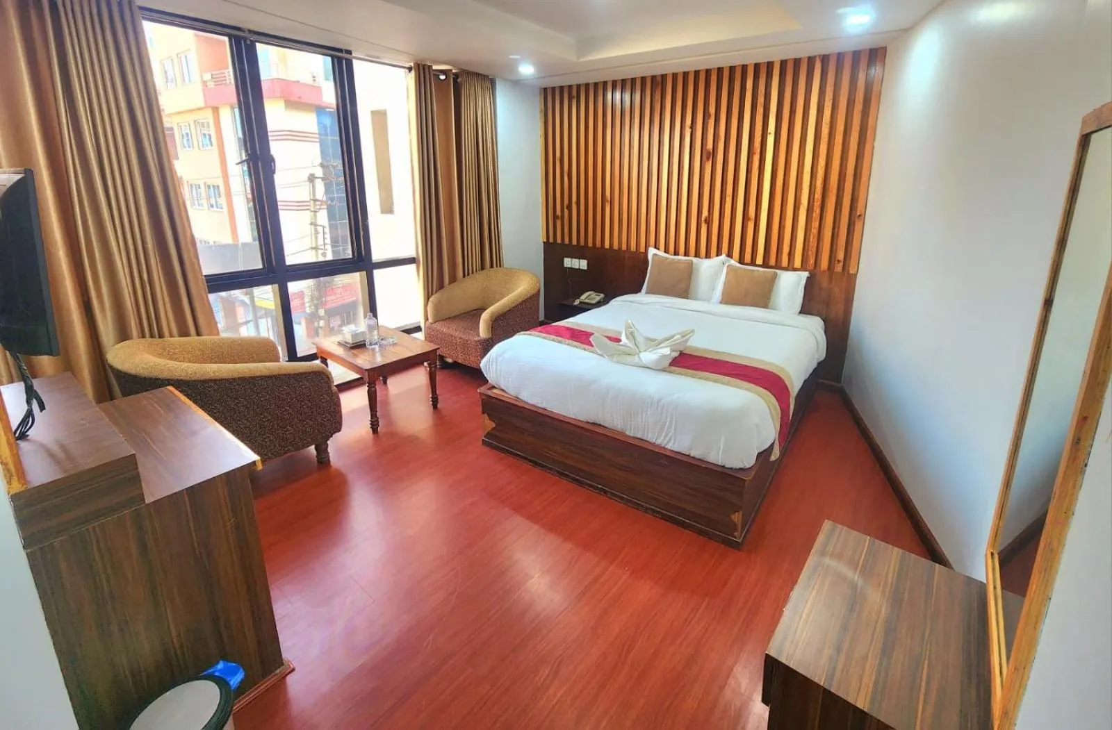 Bed in Hotel Kathmandu Inn