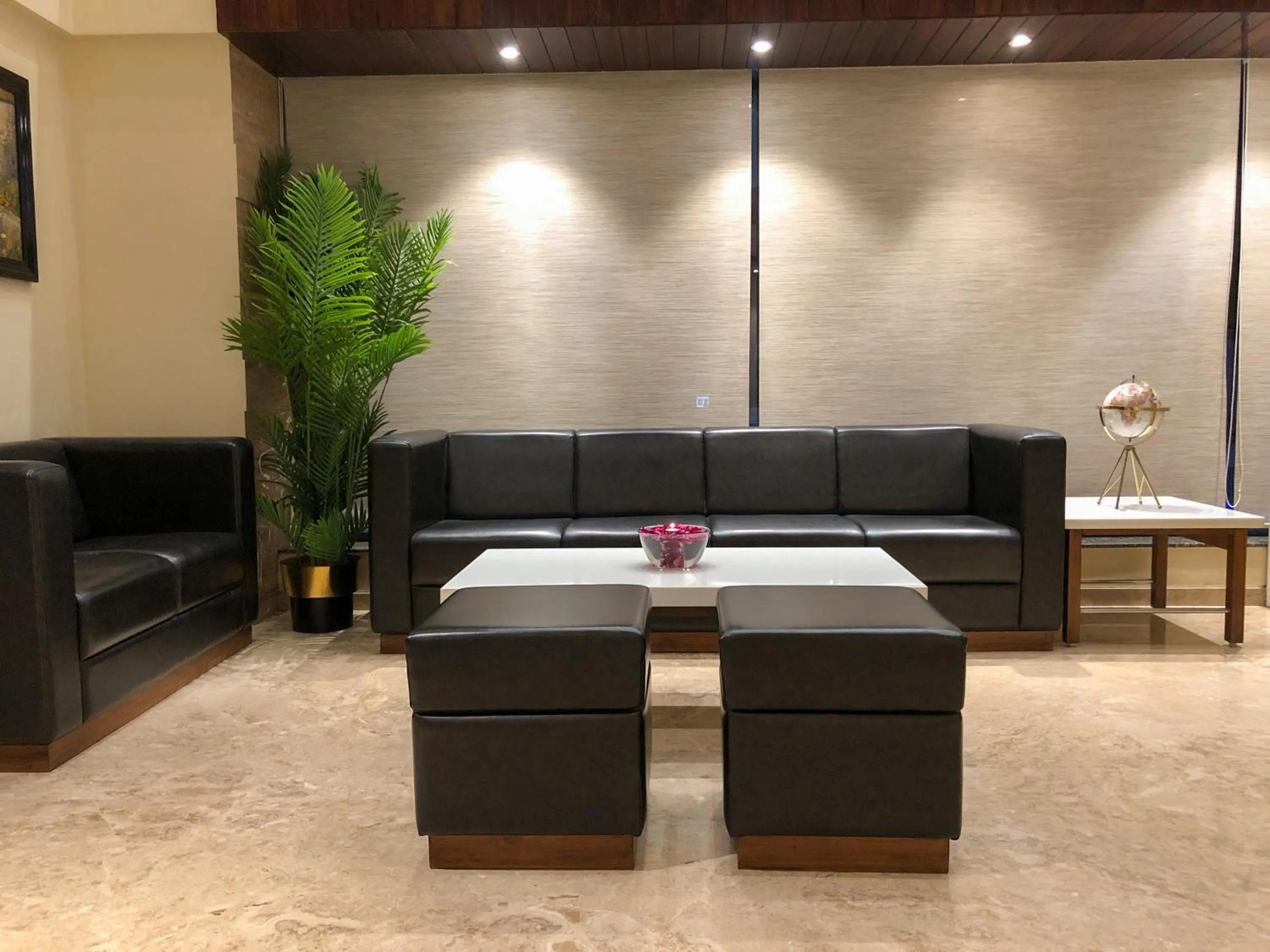 Seating area in Hotel Virgo Sumeru