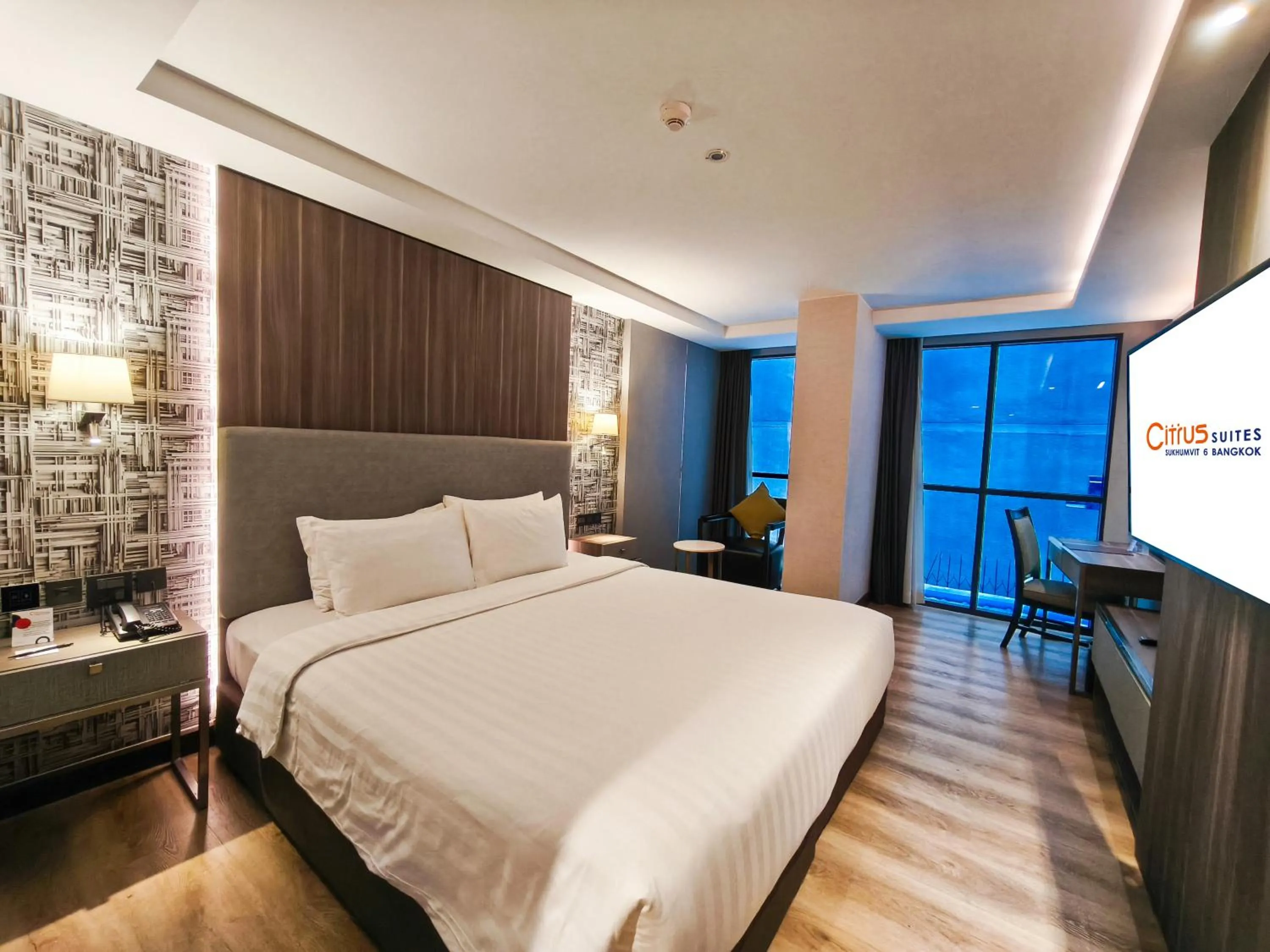 Bedroom, Bed in Citrus Suites Sukhumvit 6 by Compass Hospitality
