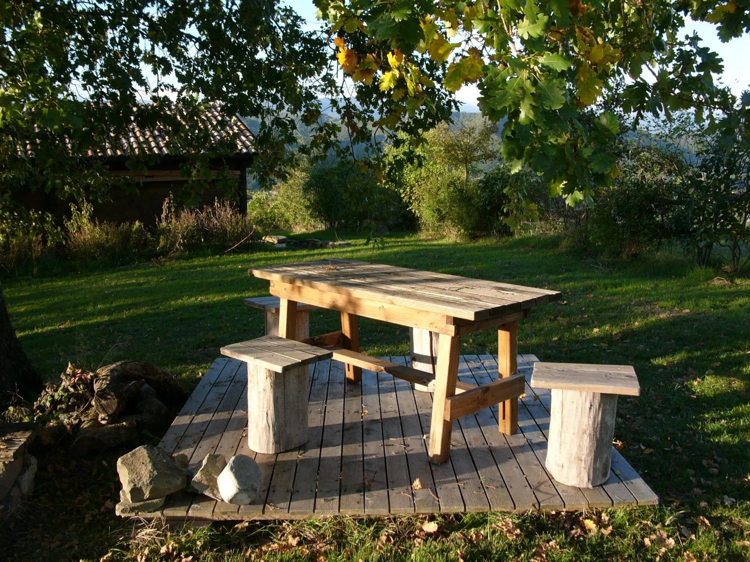 Patio in Chalet Il Bosco dei Mille Frutti