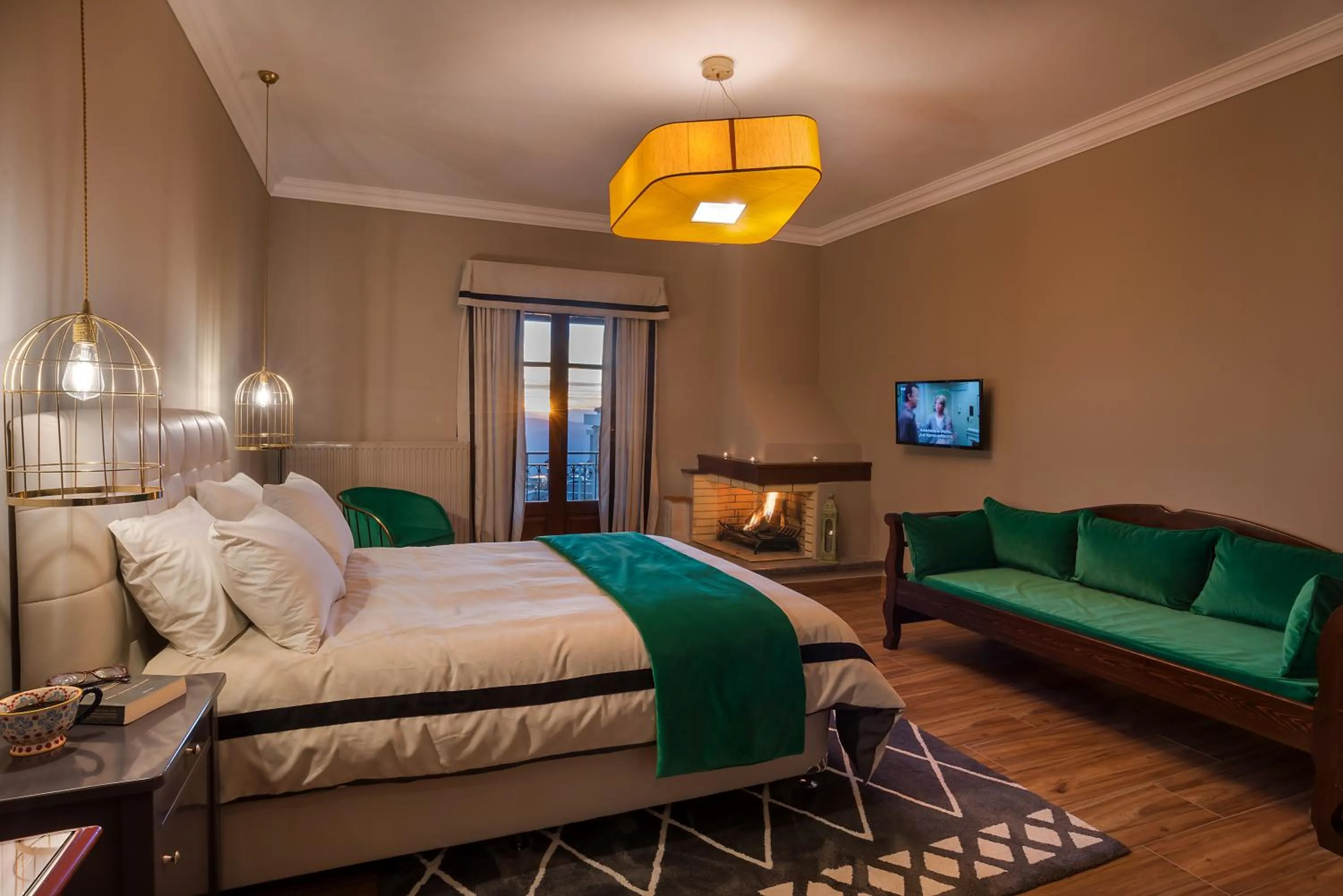 TV and multimedia, Bed in Ef Zin Hotel Arachova