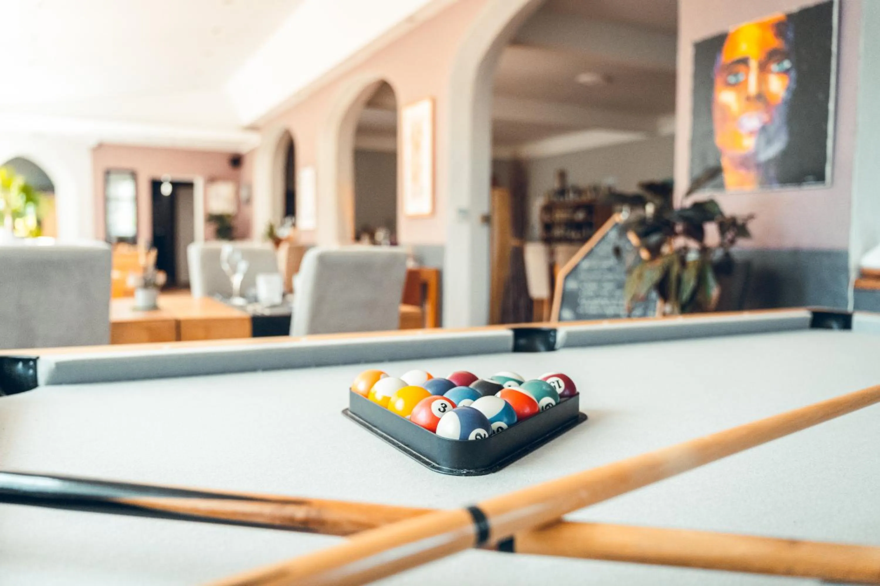 Billiard in Logis Hôtel La Magnanerie - Côté Bistro
