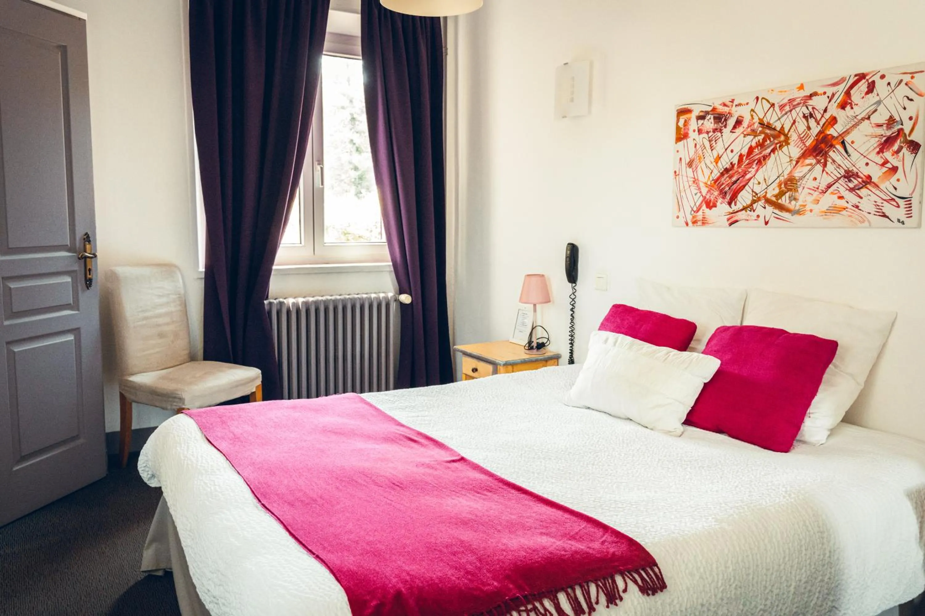 Bedroom, Bed in Logis Hôtel La Magnanerie - Côté Bistro