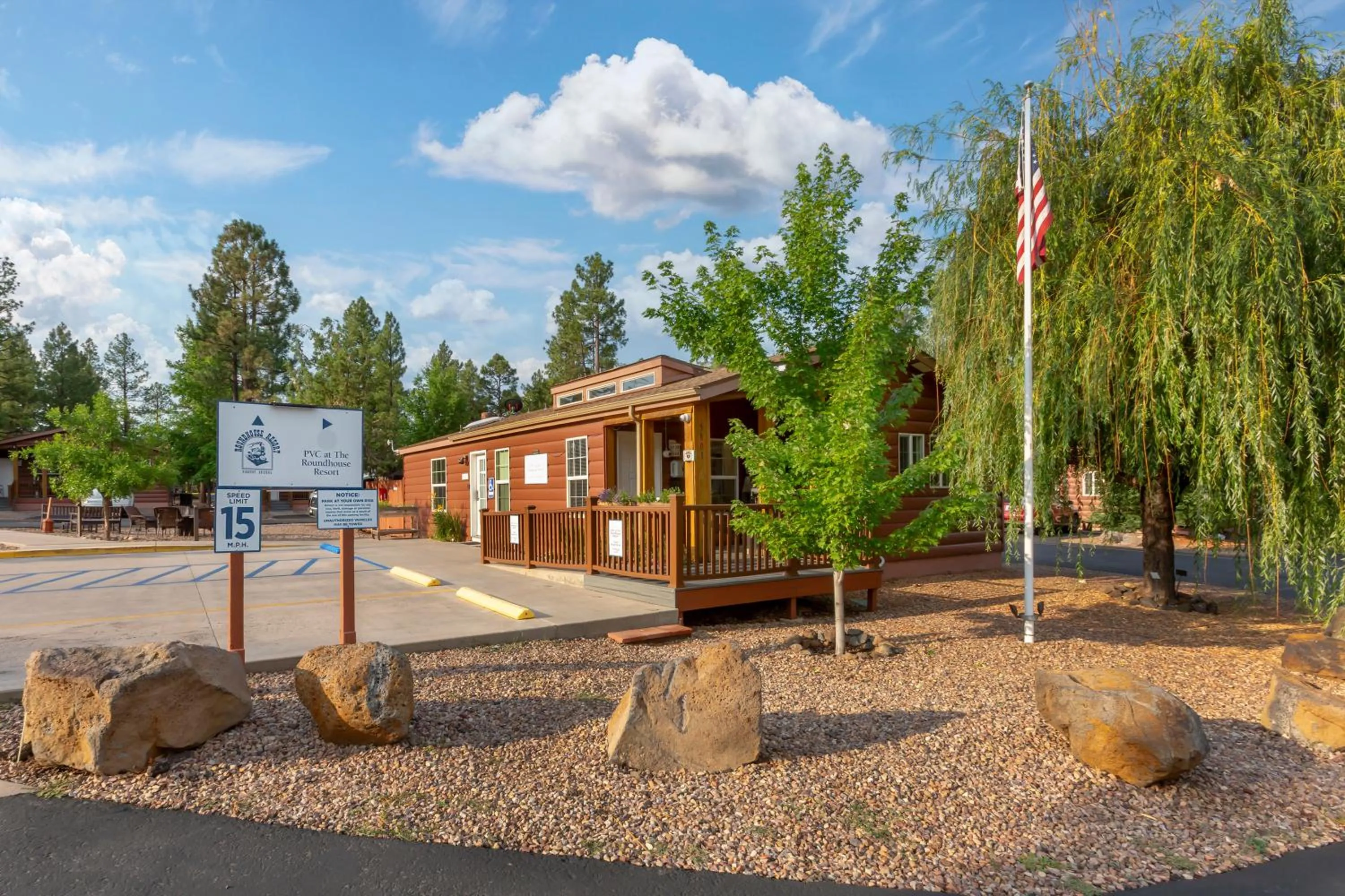 Property building in PVC at The Roundhouse Resort